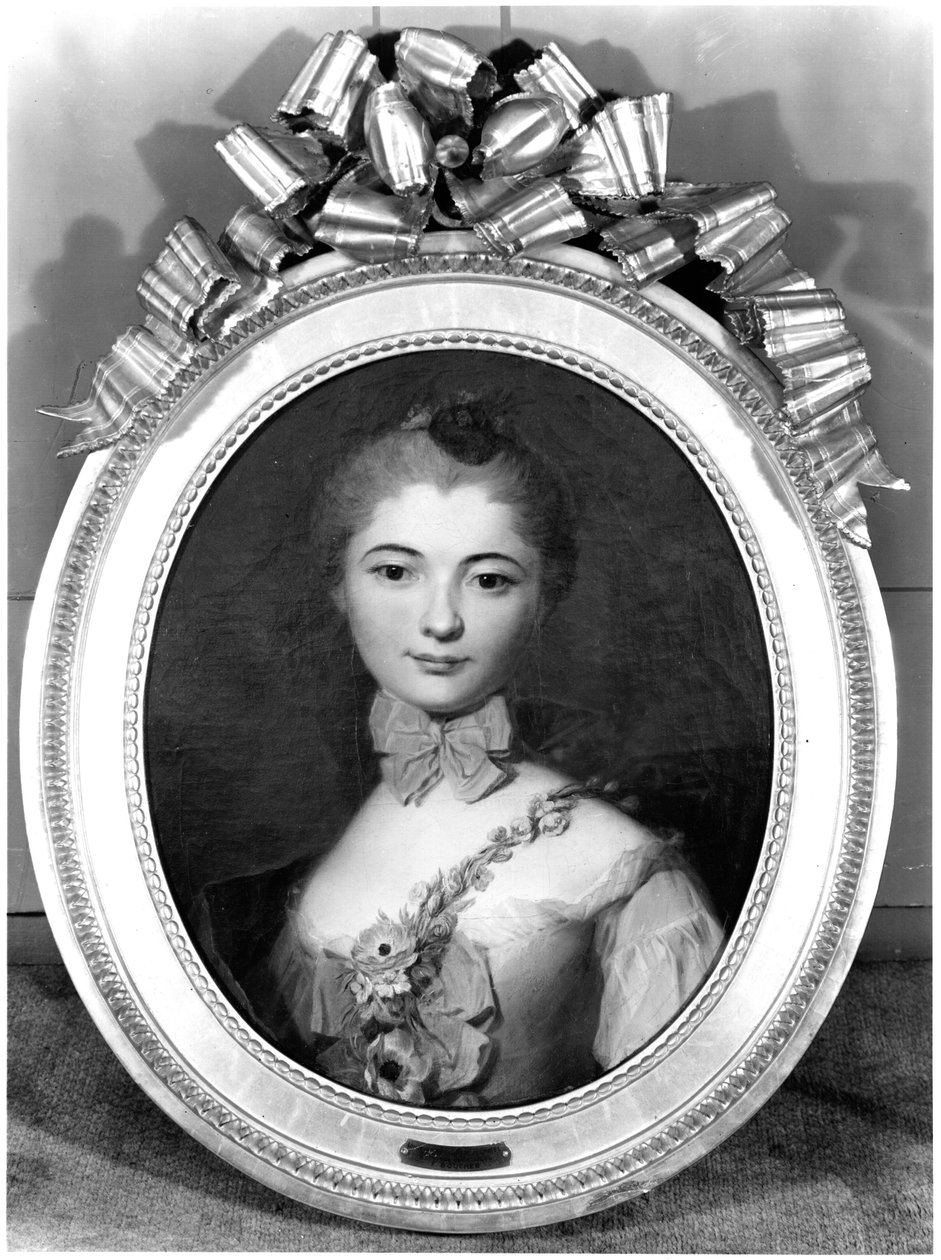 Portræt af Louise Honorine Crozat du Chatel (f.1737) hertuginde af Choiseul af François Boucher