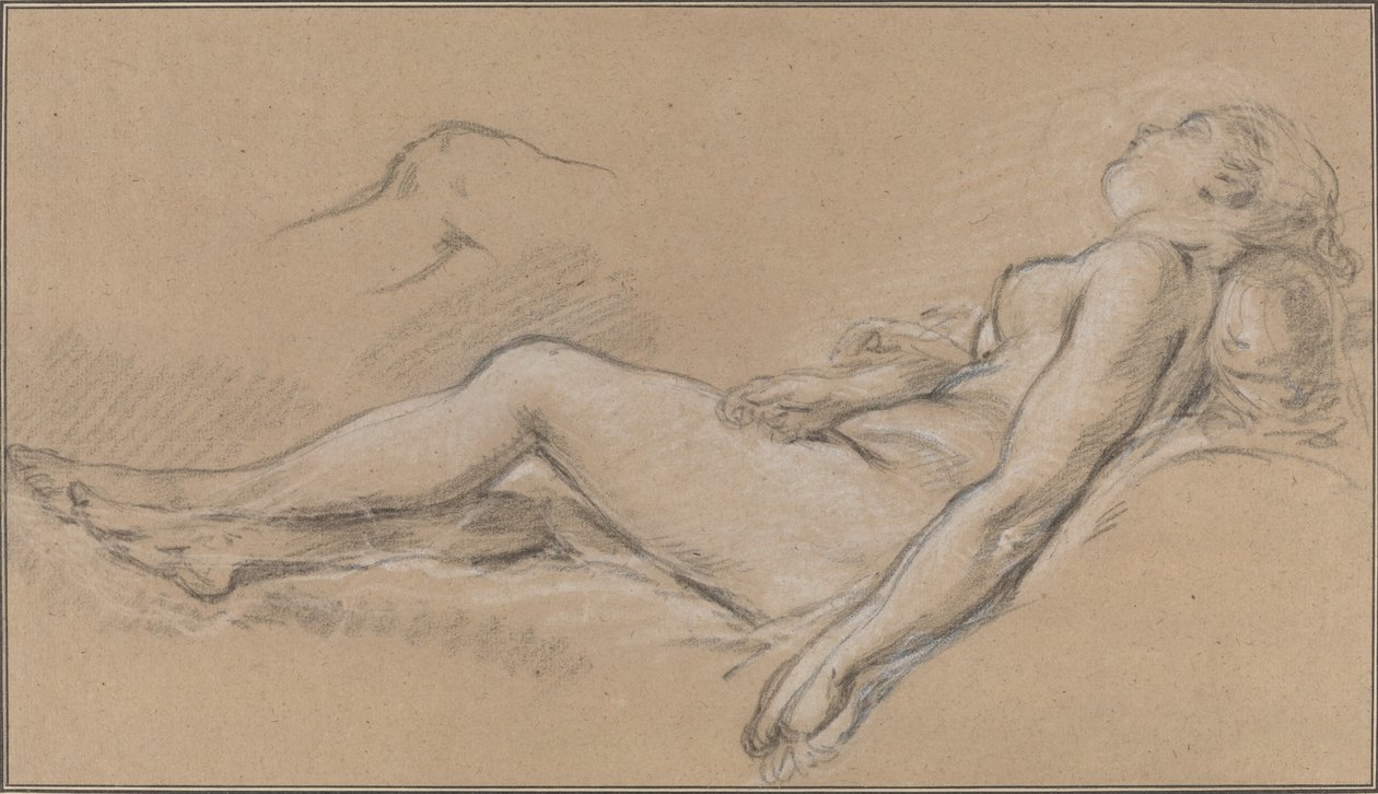 Liggende nymfe af François Boucher