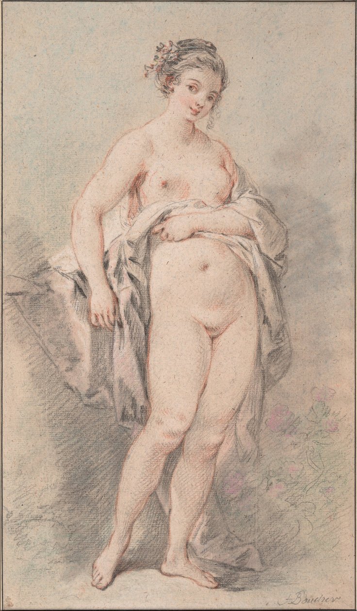 Stående nøgen pige af François Boucher