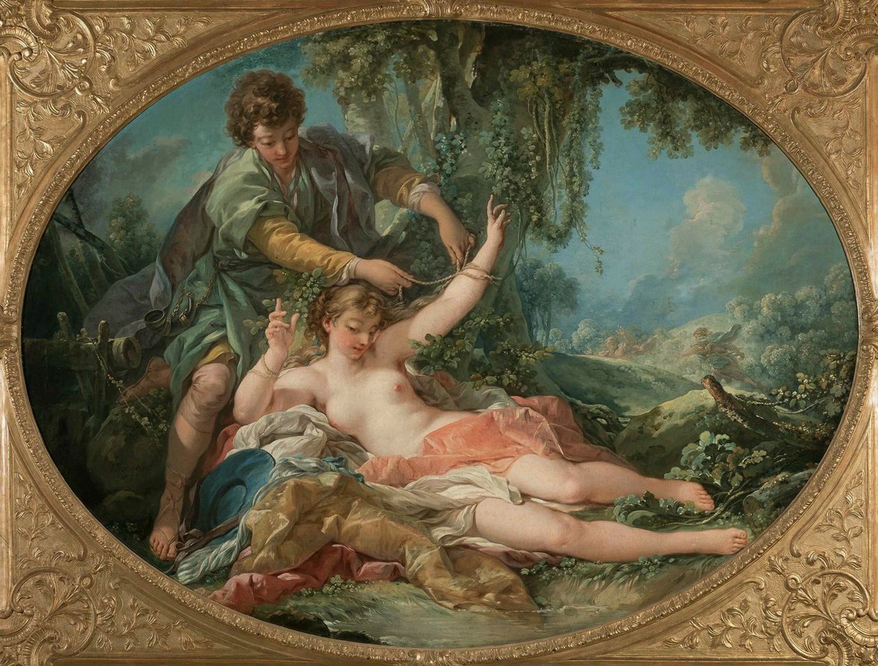 Sylvia befriet af Aminta, 1755. af François Boucher