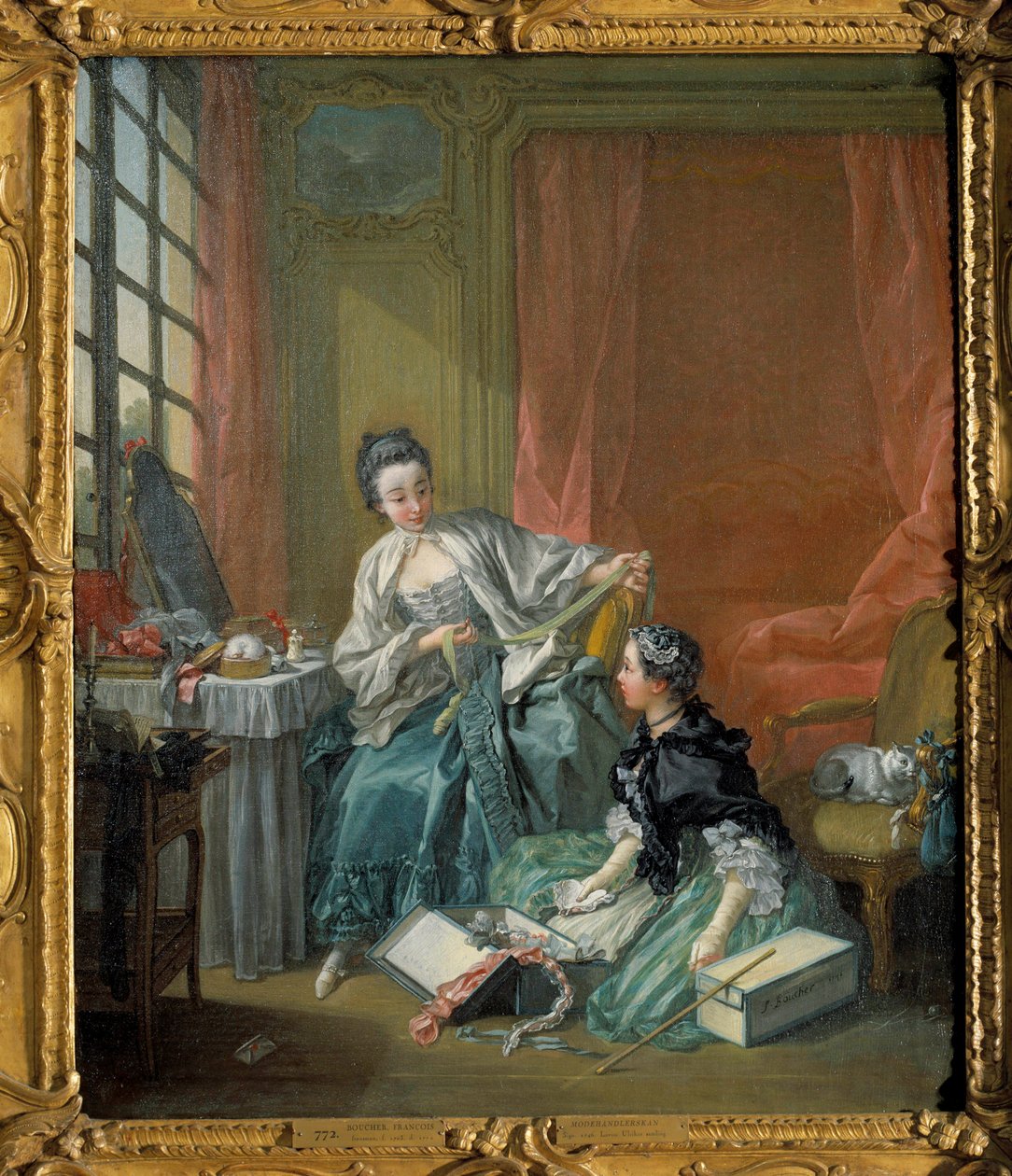 Modehandlermaleriet af Francois Boucher (1703-1770). 1746. Stockholm. Nationalmuseet af François Boucher