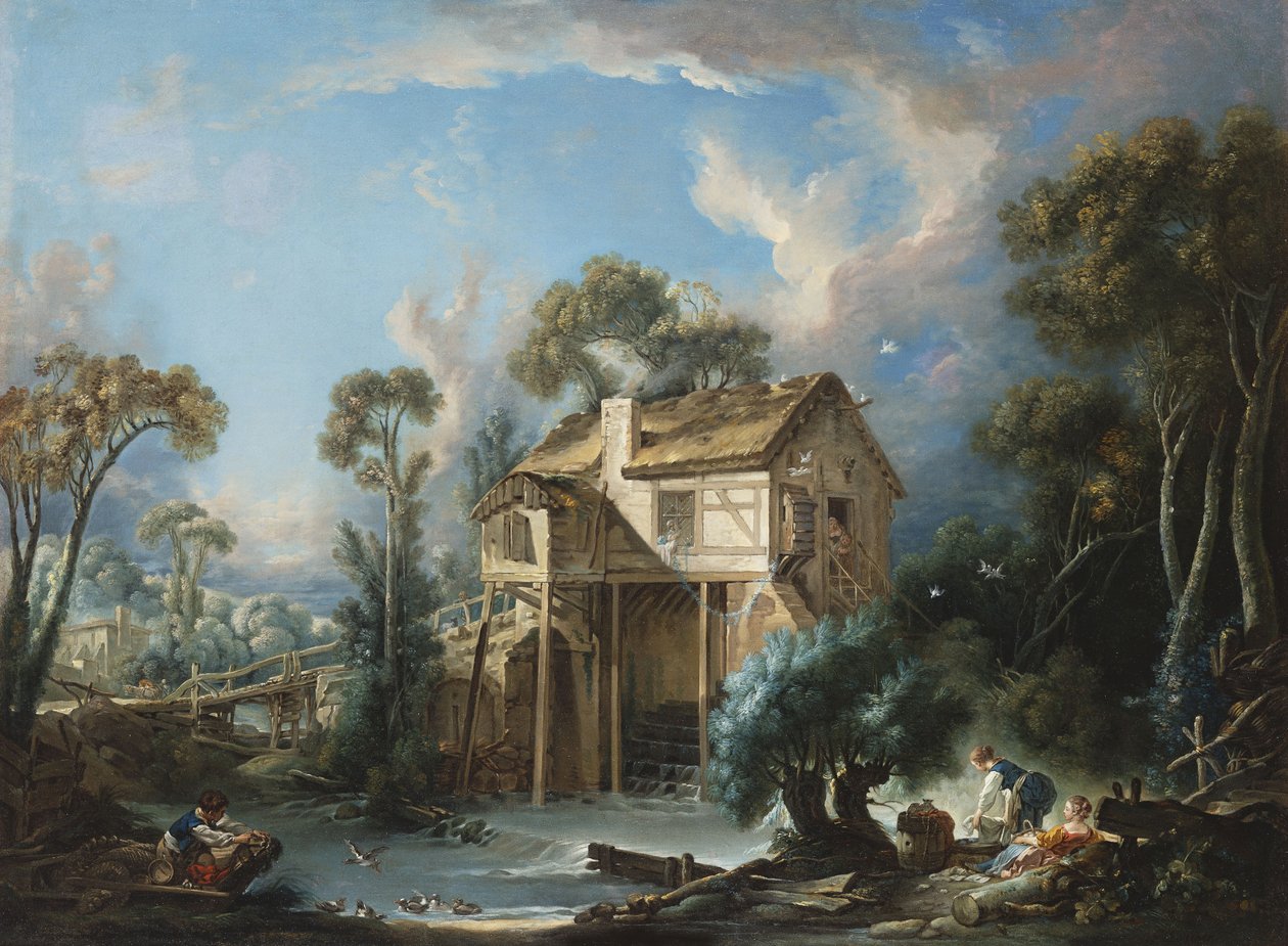 Møllen i Charenton, ca. 1756 af François Boucher