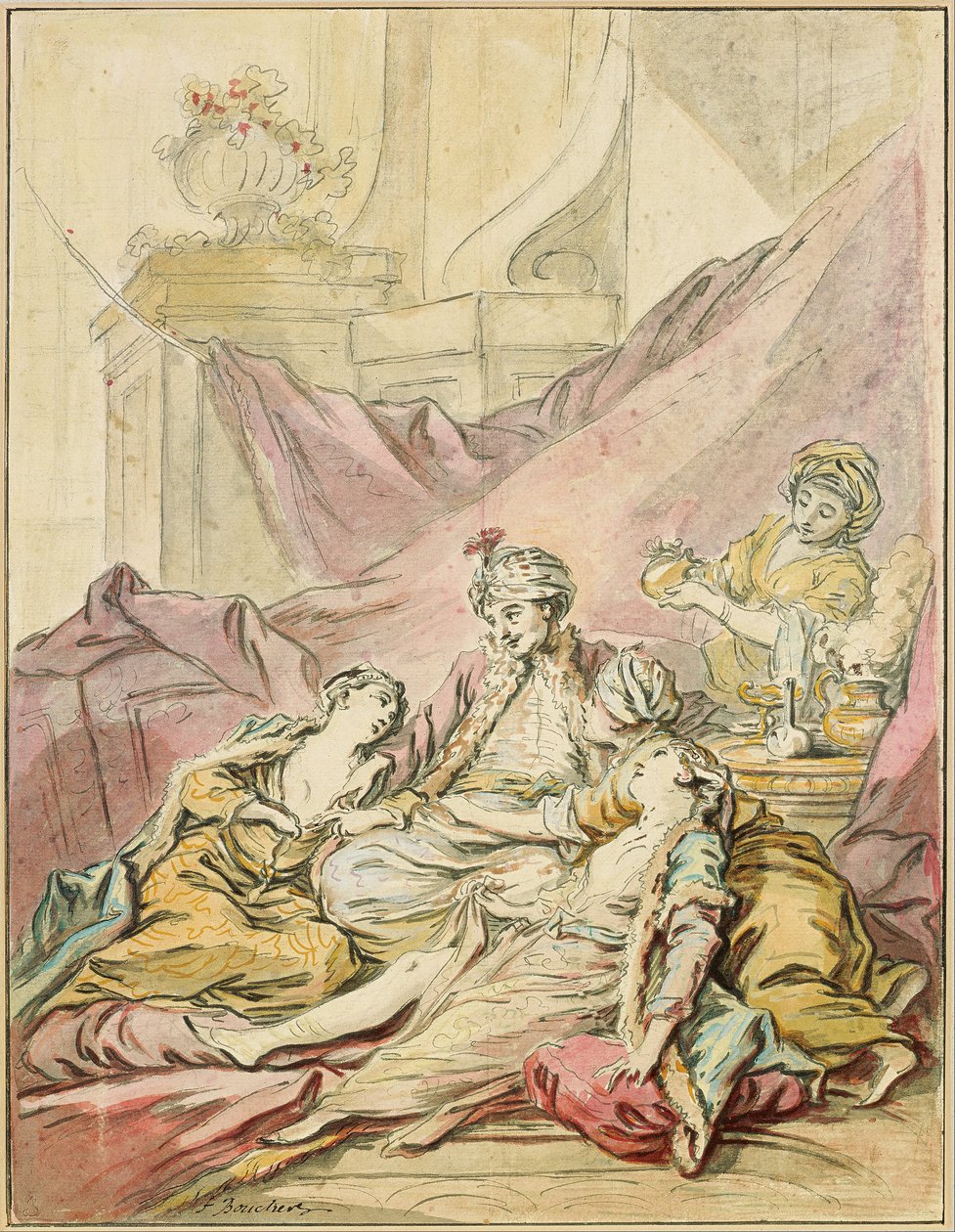 Pashaen i sit harem, ca. 1735-1739 af François Boucher
