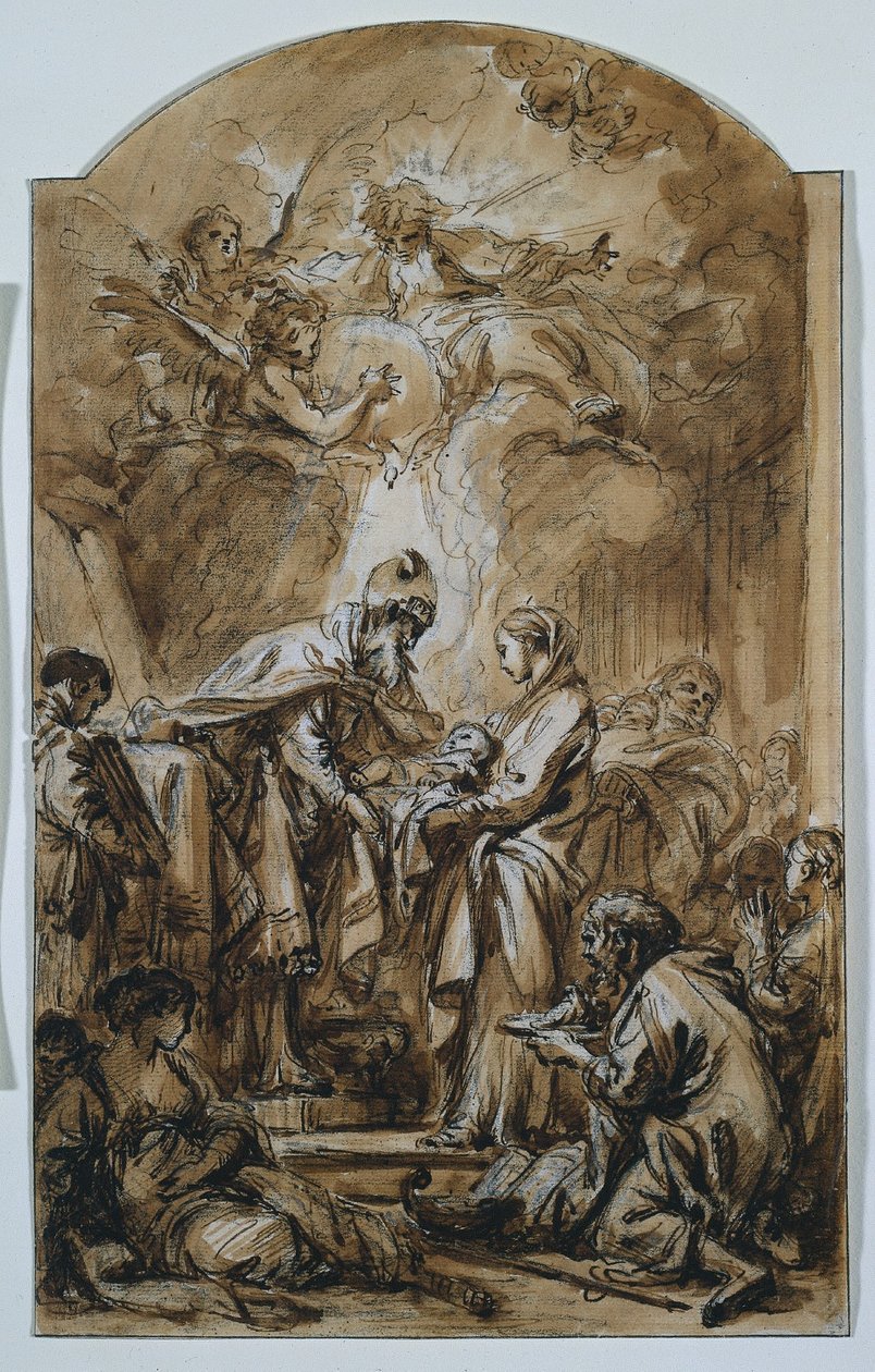 Præsentationen i templet, ca. 1770. af François Boucher
