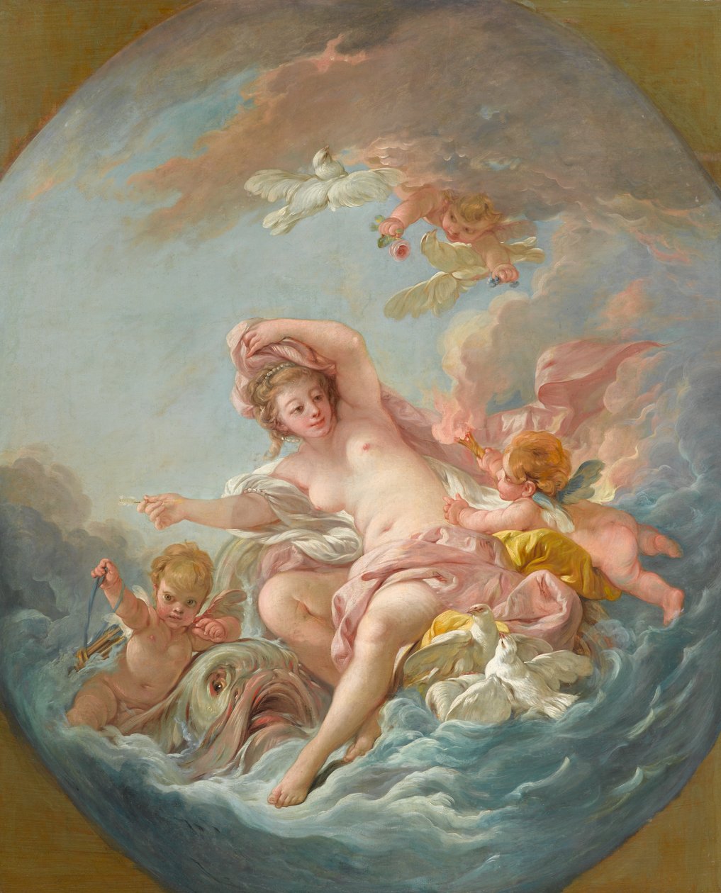 Venus stiger fra bølgerne, ca. 1766 af François Boucher