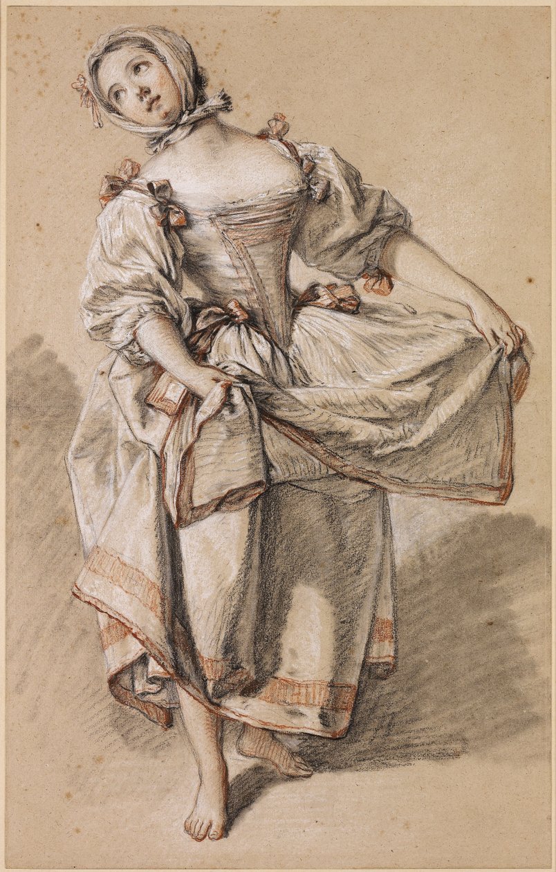 Ung country pige danser af François Boucher