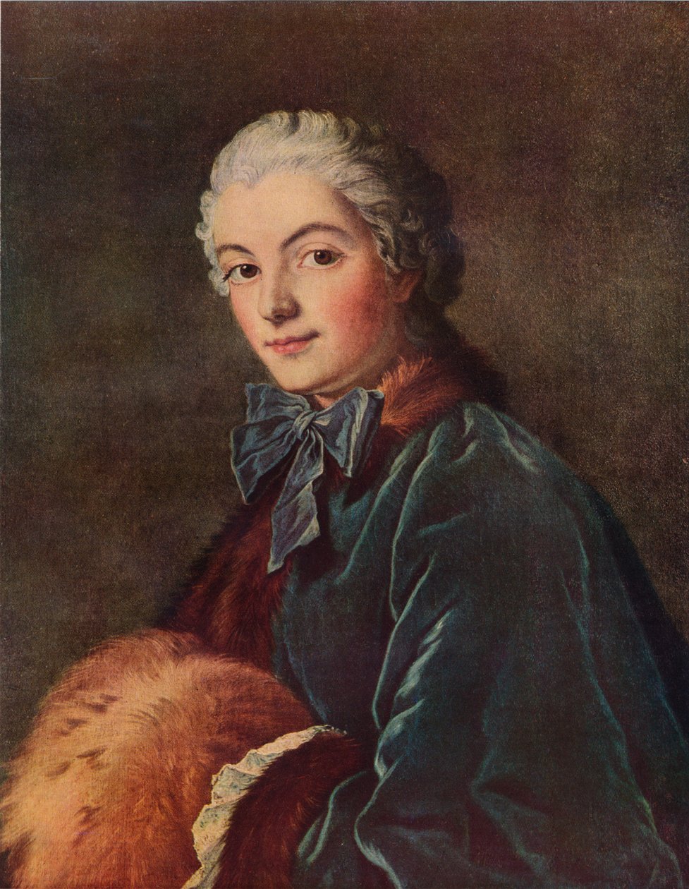 Ung dame med en muffe, c1750, 1938 af François Boucher