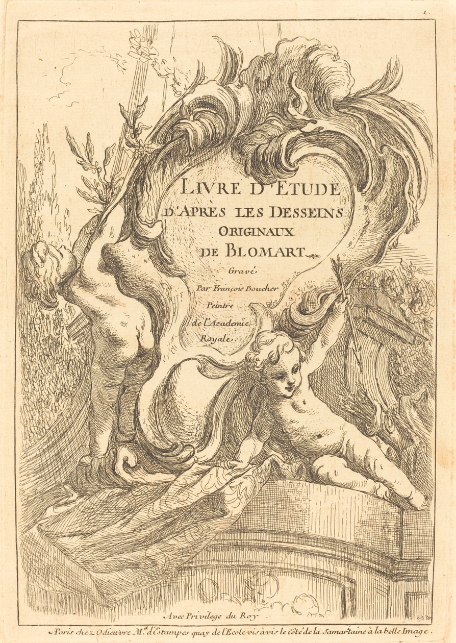 Titel side af François Boucher after Abraham Bloemaert