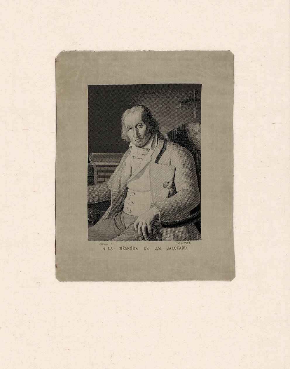 Portræt af Joseph Marie Jacquard (1752-1834) af François Carquillat
