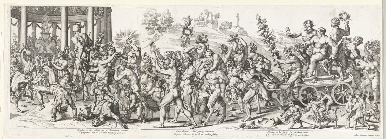 Triomf van Bacchus af François Chauveau (attributed to)