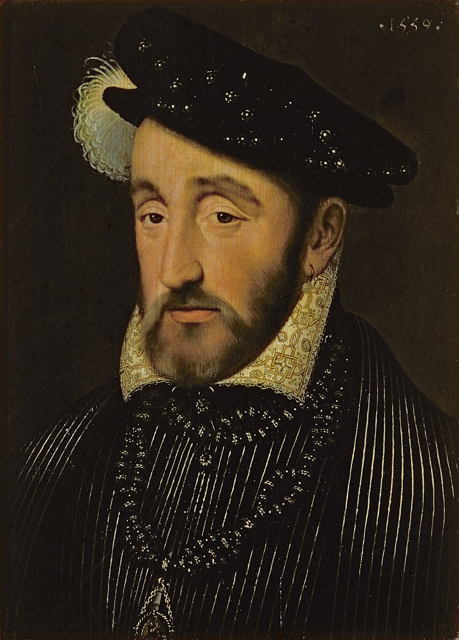 Portræt af Henri II af Frankrig (1519-59), 1559 af François Clouet