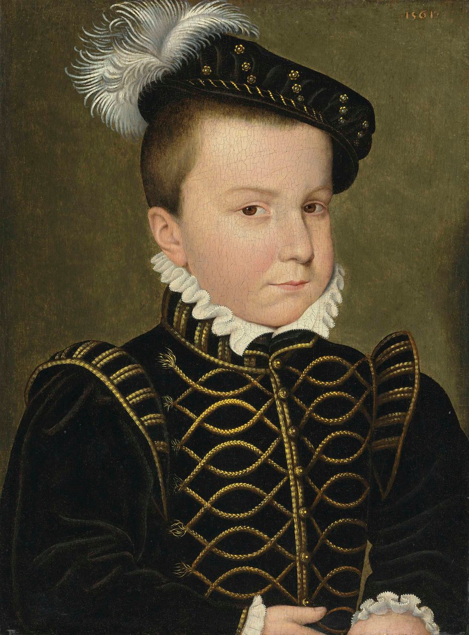 Portræt af Hercule-François, hertug af Alençon og Anjou (1555-1584) af François Clouet