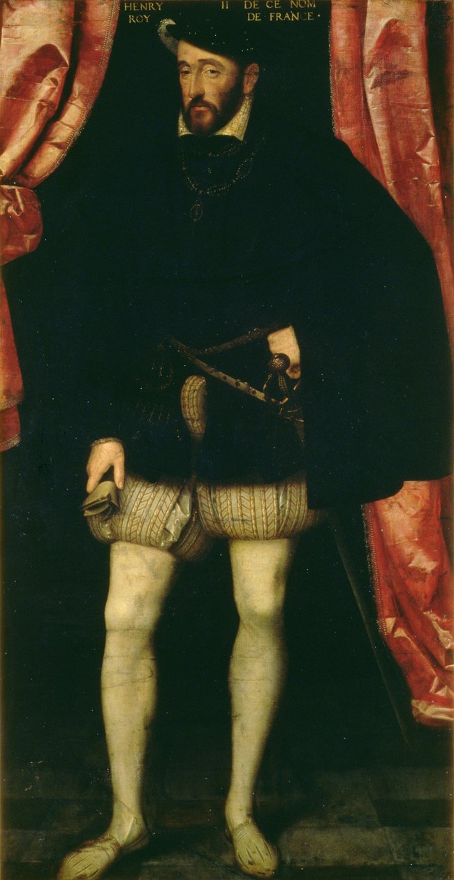Portræt af kong Henrik II af Frankrig (1519-59) af François Clouet