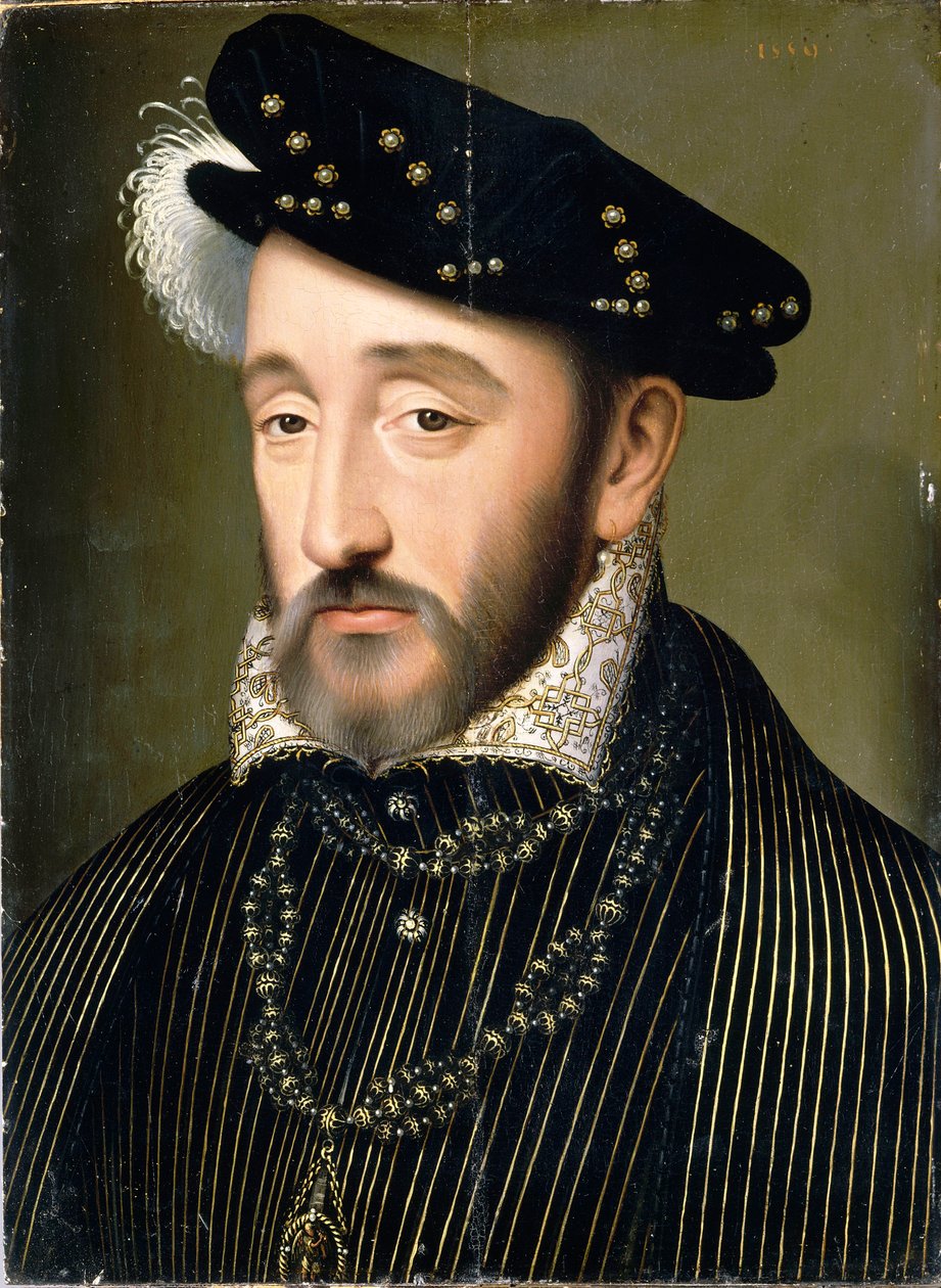 Portræt af kong Henrik II af Frankrig 1519-1559, 1547. af François Clouet