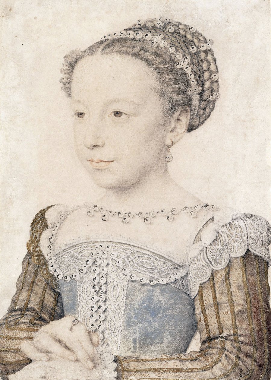 Portræt af Margaret af Valois 1553-1615, ca 1559 af François Clouet