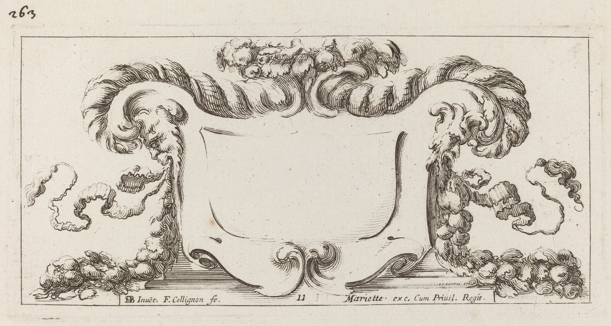 Cartouche af François Collignon after Stefano Della Bella