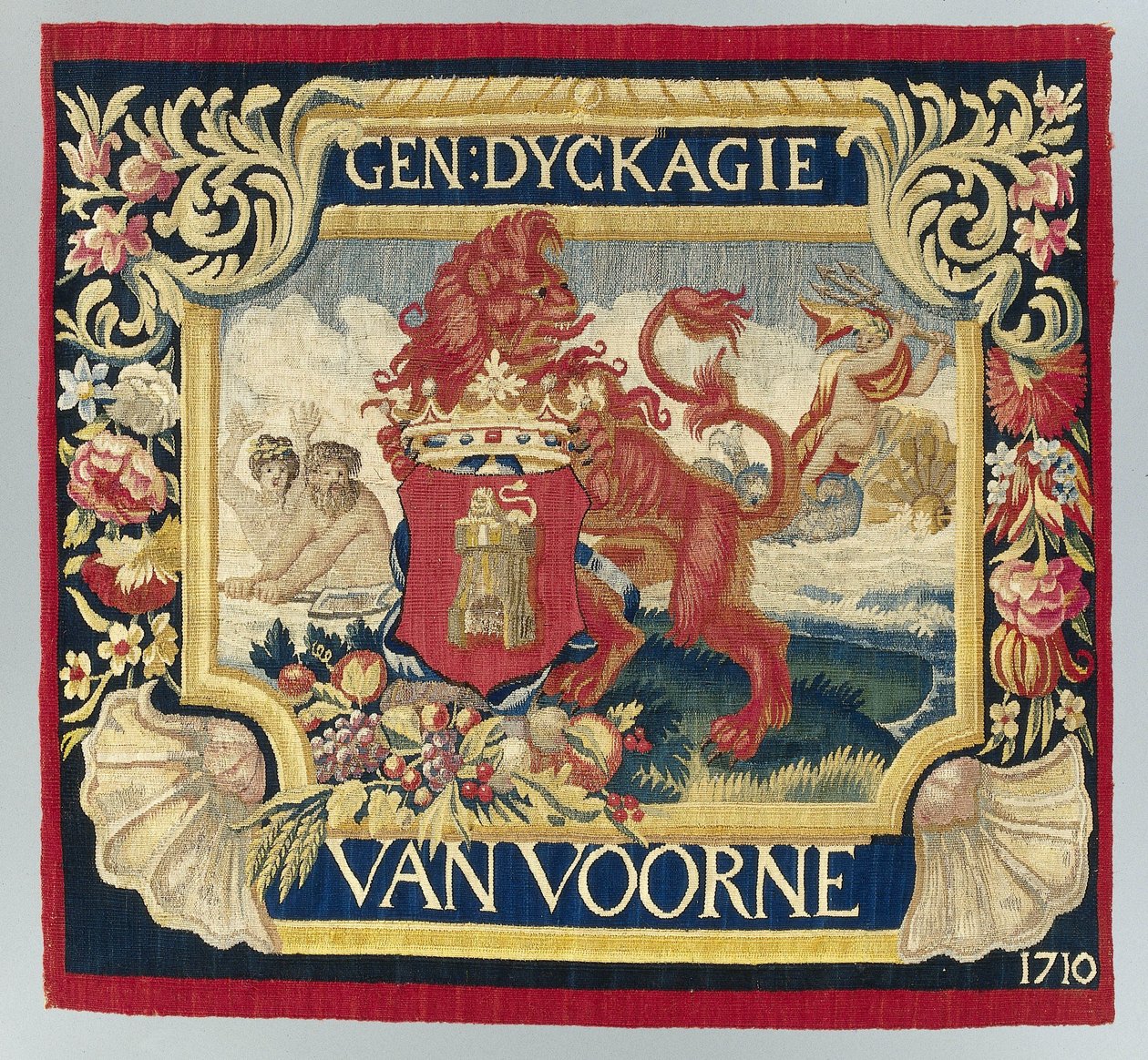 Pudelag med en symbolsk repræsentation og Voornes våbenskjold af François Coppens (attributed to)