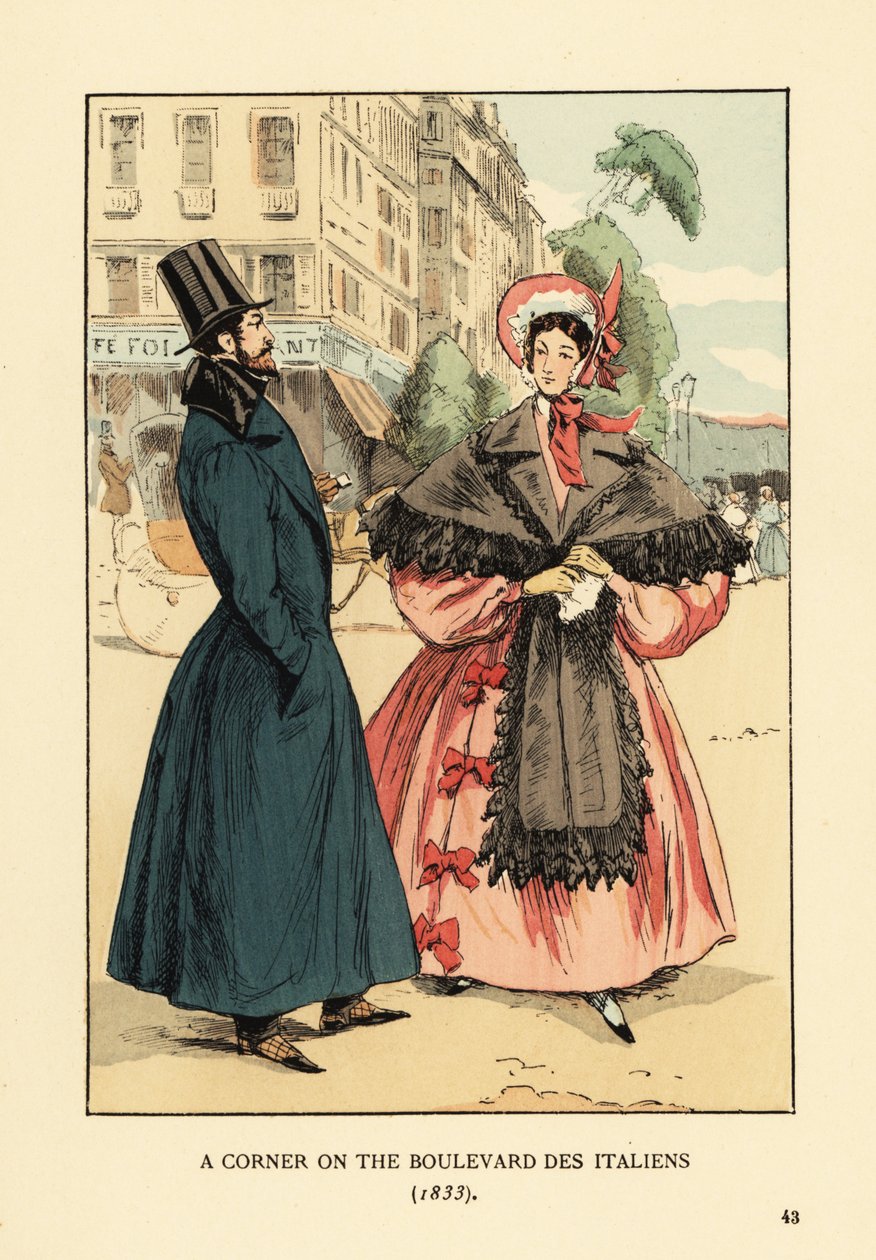 Et hjørne på boulevard des Italiens af François Courboin