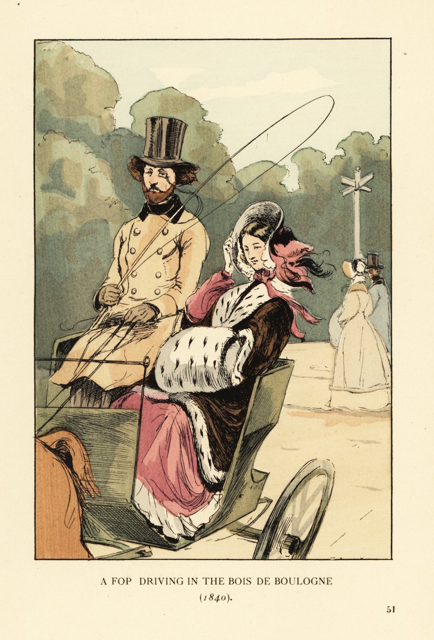 En fopkørsel i Bois de Boulogne af François Courboin