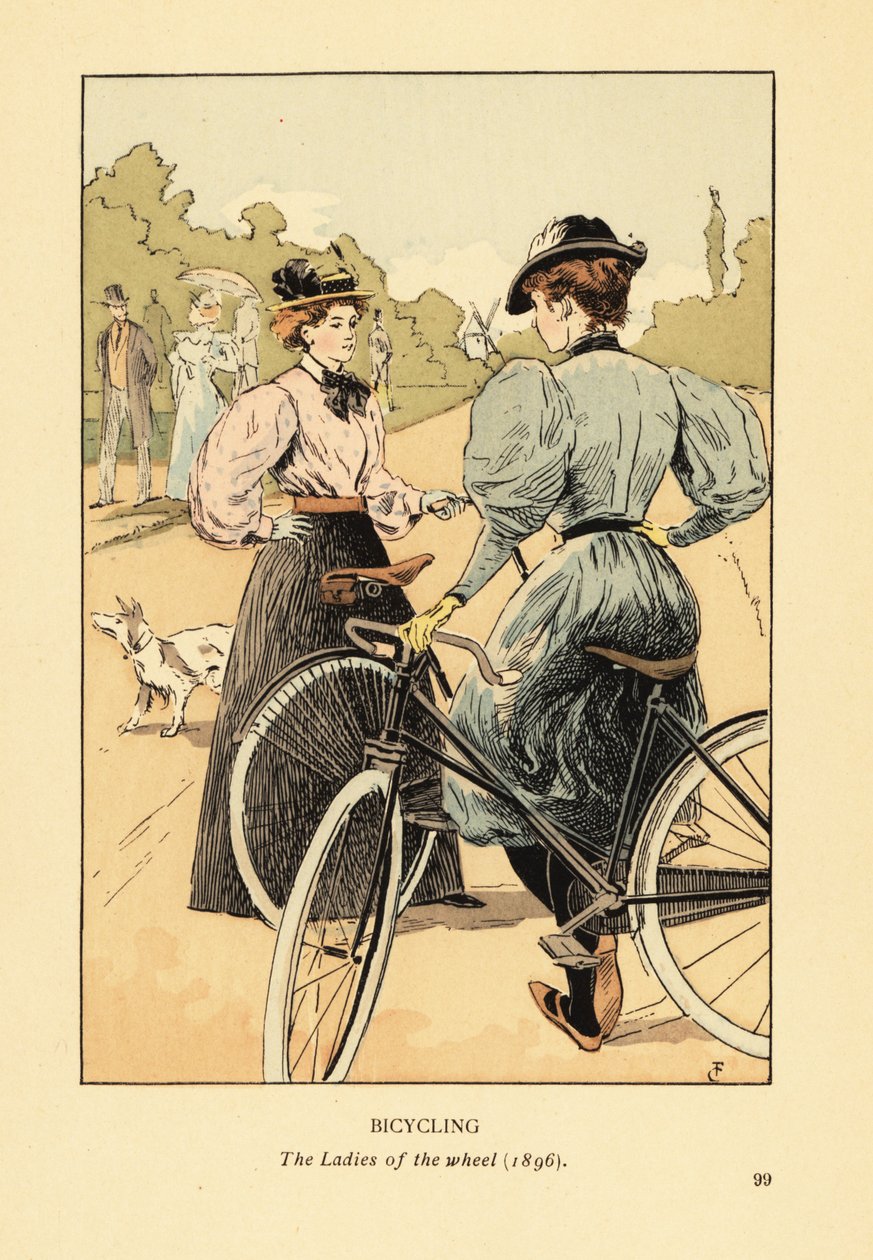 Cykling, Ladies of the wheel i 1896 af François Courboin