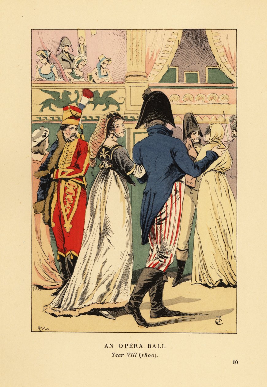Moderigtige gæster til maskeradebal af François Courboin