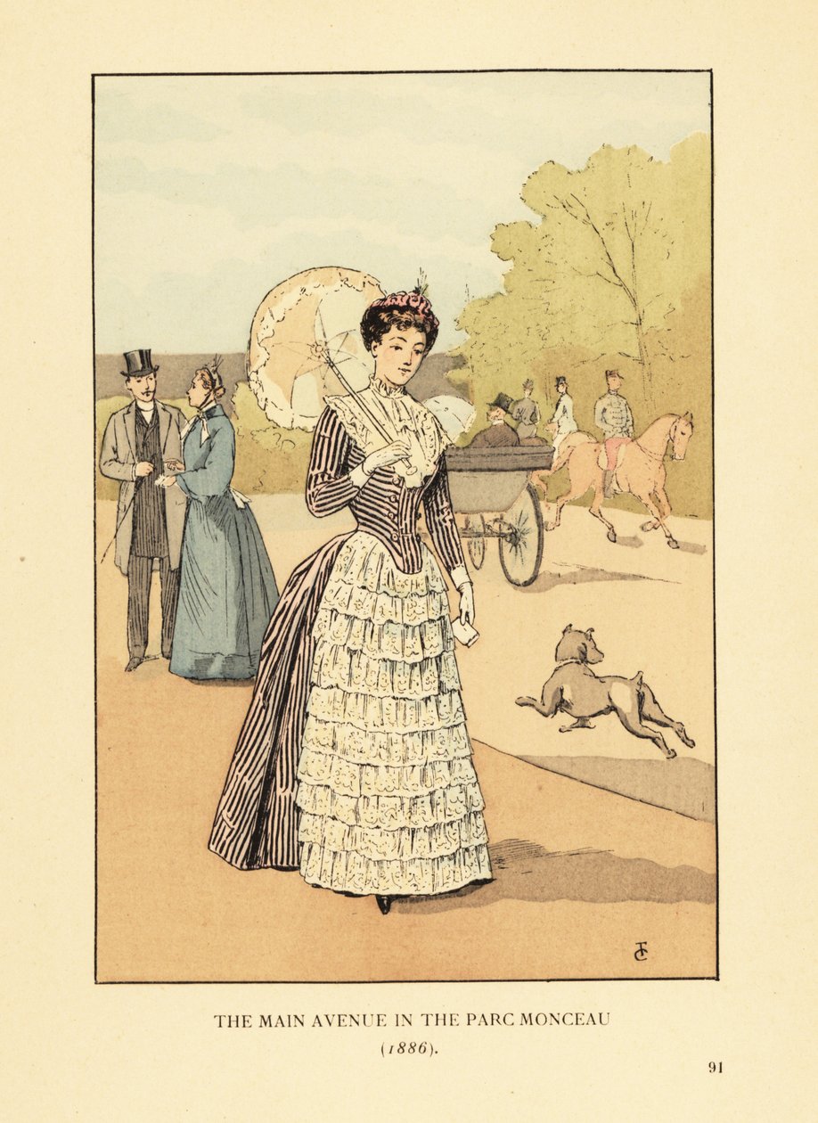 Hovedgaden i Parc Monceau af François Courboin
