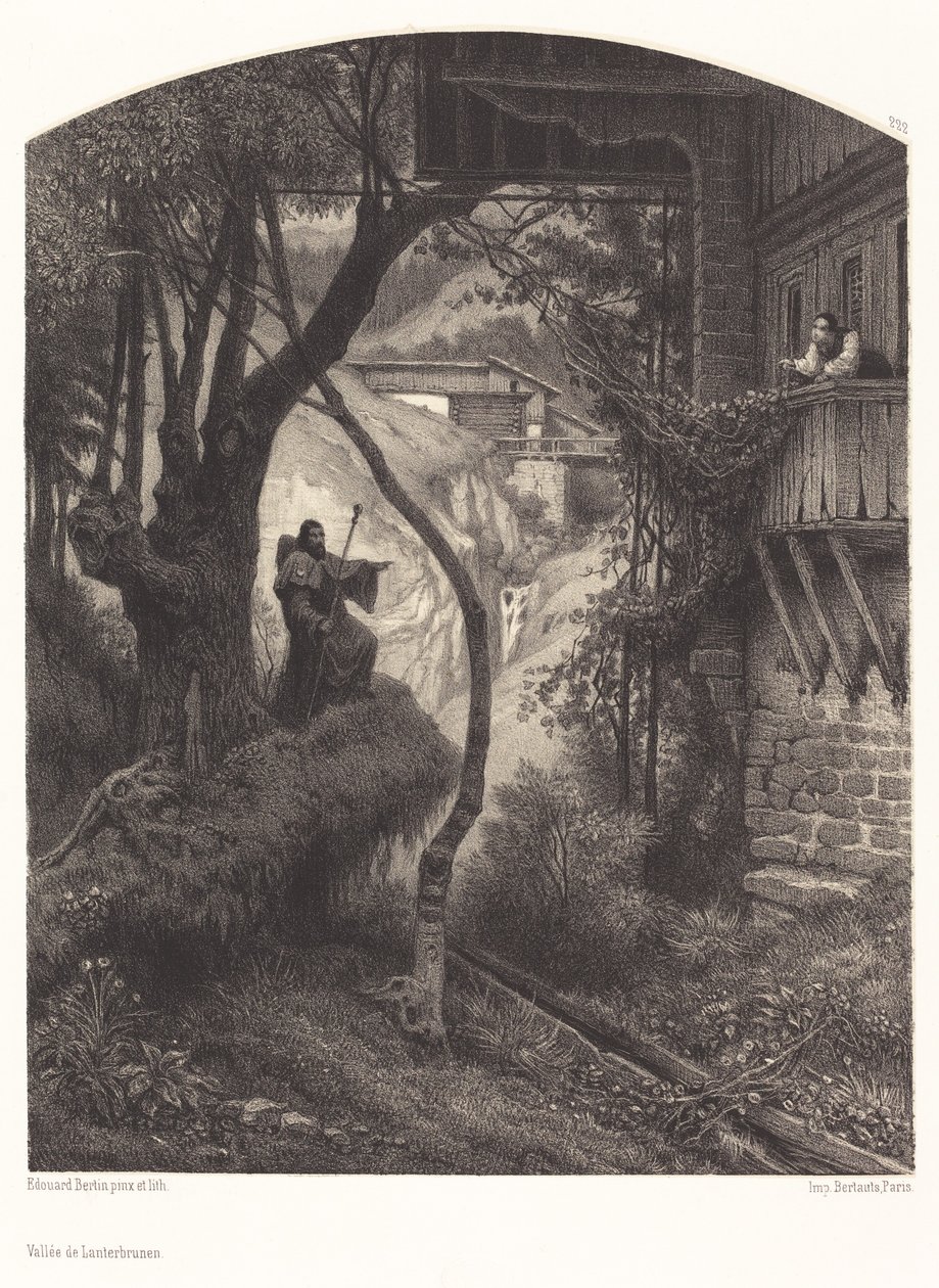 Lauterbrunnen-dalen af François Edouard Bertin
