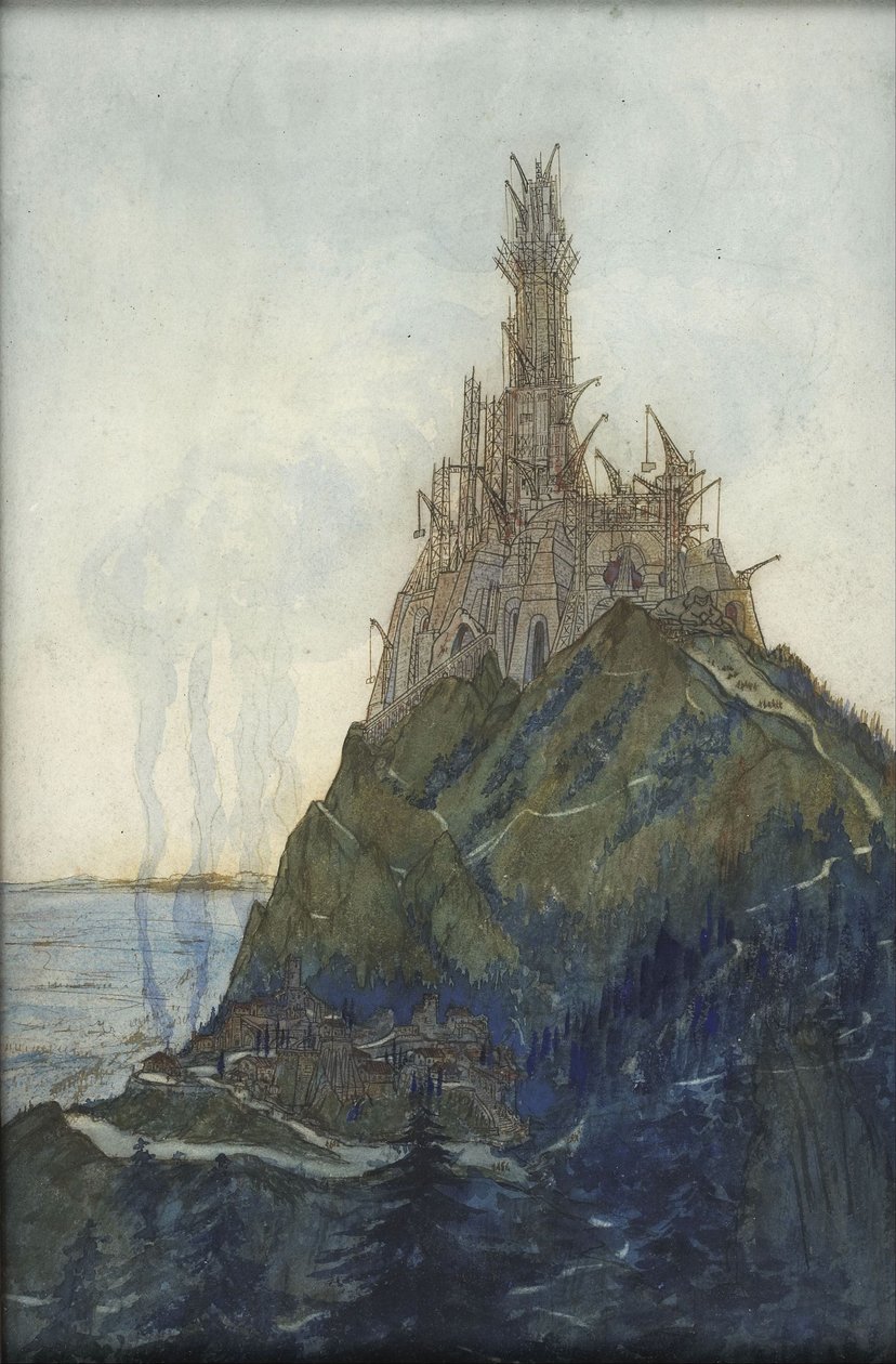 Tankens tempel, dedikeret til Beethoven, under opførelse, 1897-1914 af François Garas