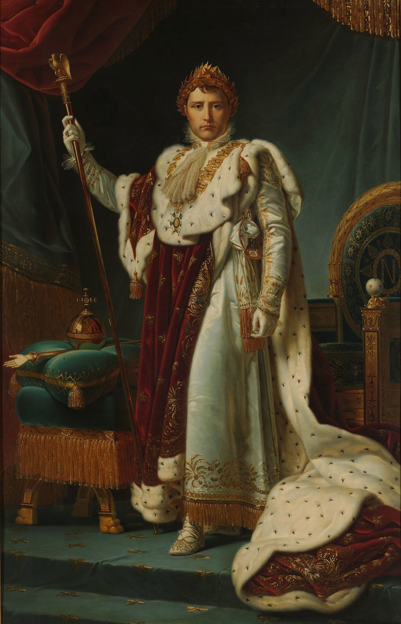 Portræt af kejser Napoleon I Kejser Napoleon I i kroningsklæder, 2. december 1804 af François Gérard (workshop of)