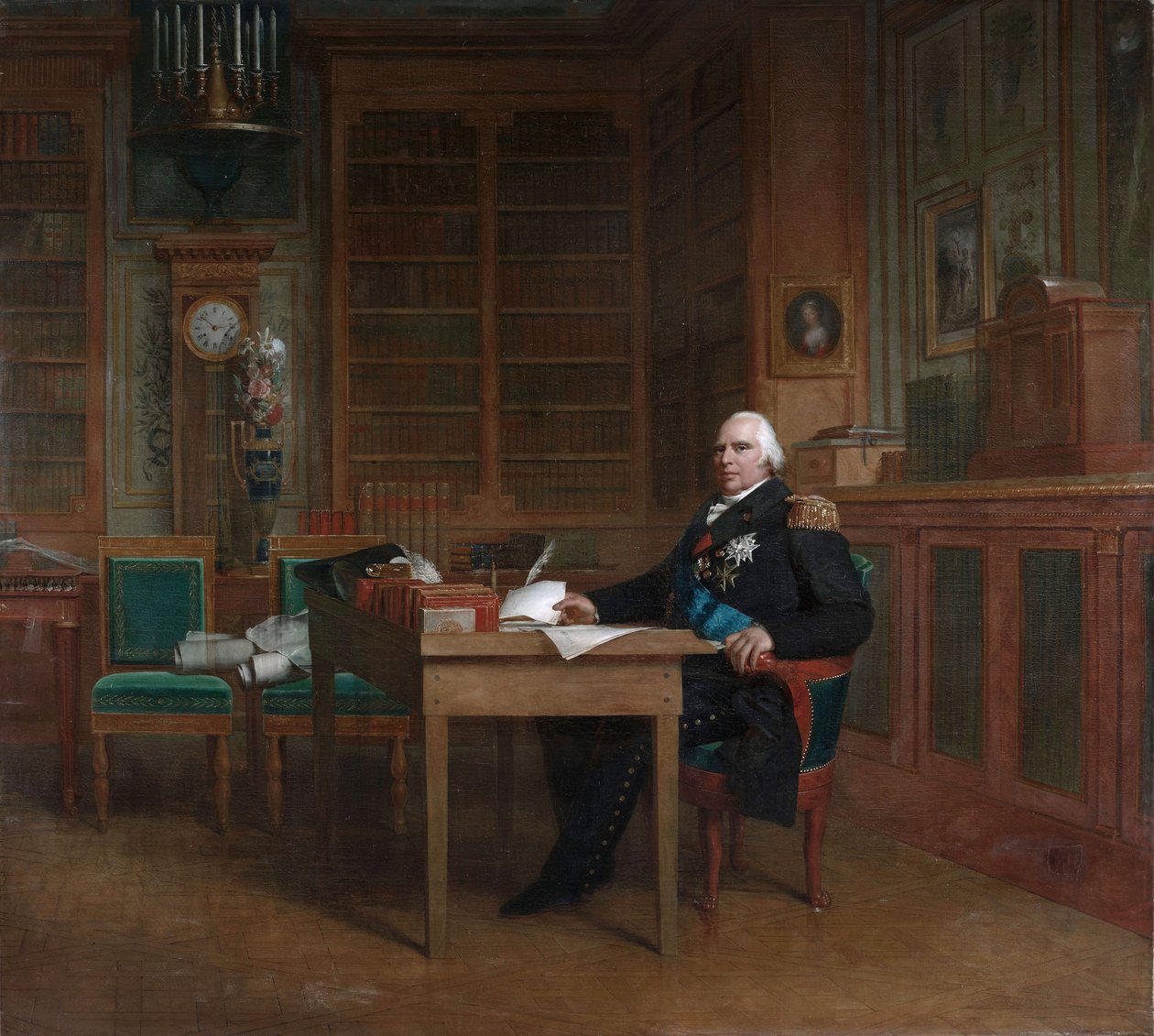Kong Louis XVIII i sit arbejdsværelse i Tuilerierne af François Gérard