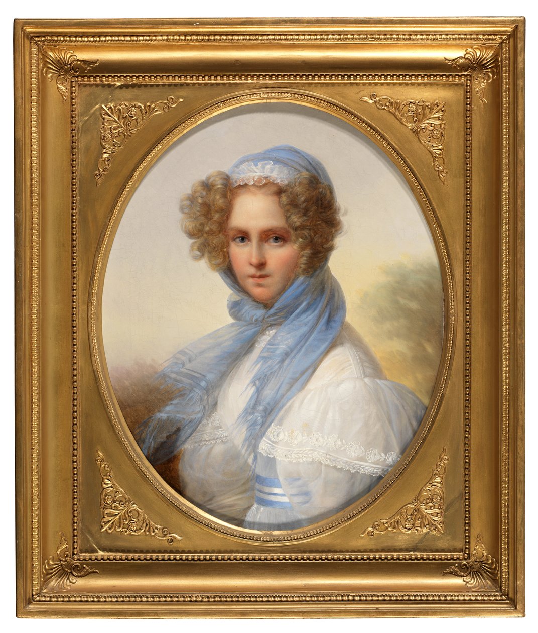 Portræt af Miss Kinsoen (olie på lærred) af François Joseph Kinsoen