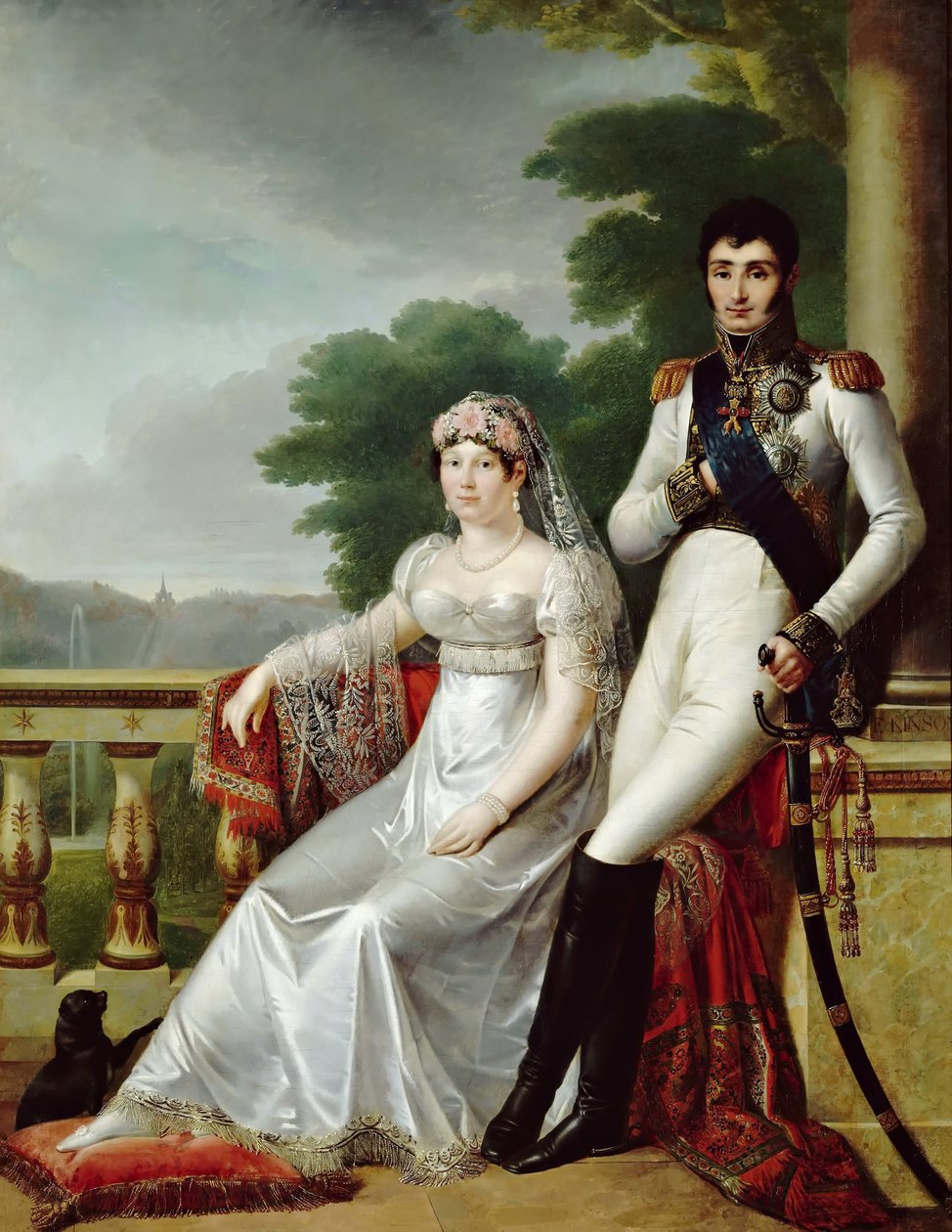 Jérôme Bonaparte og Catharina af Württemberg som konge og dronning af Westfalen af François Joseph Kinson