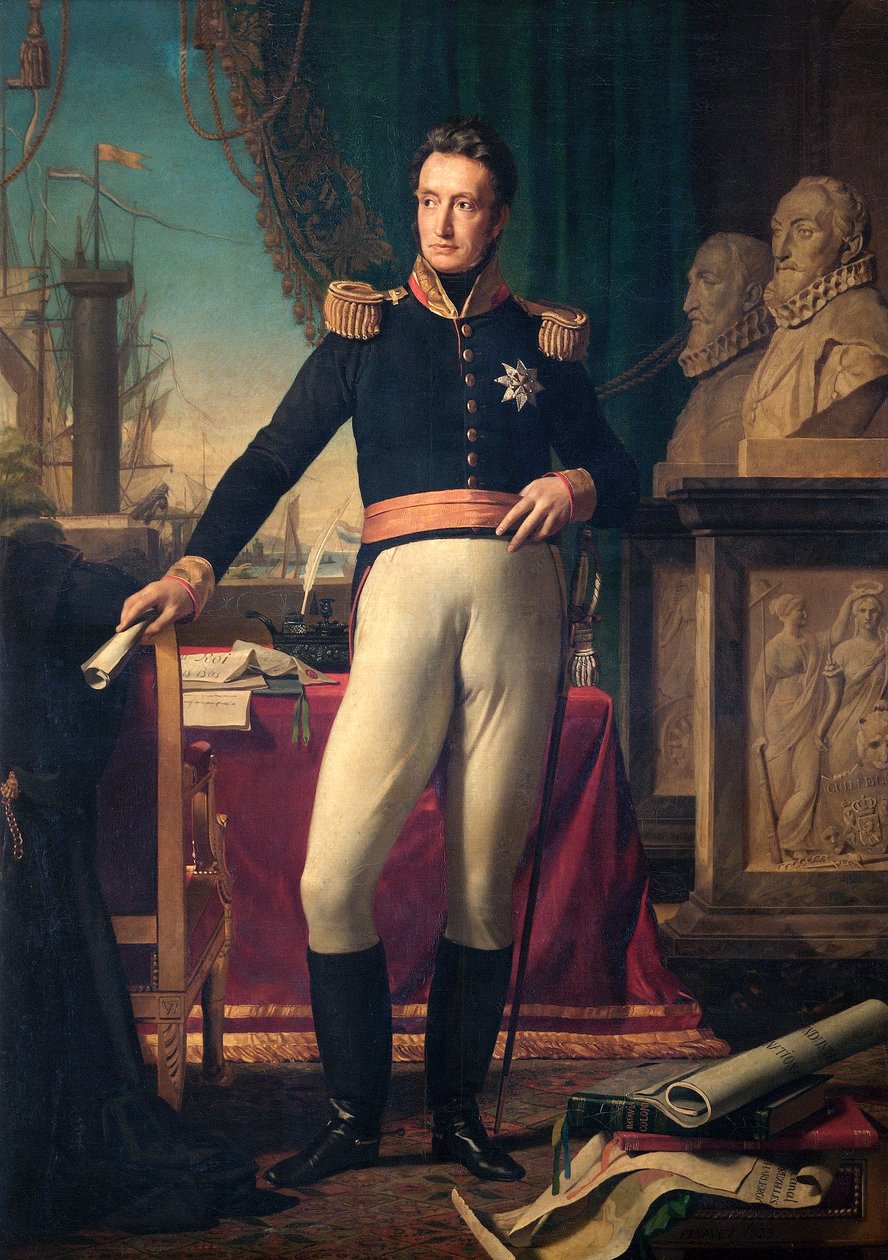 Portræt af kong Vilhelm I af Holland, 1823 af François Joseph Navez