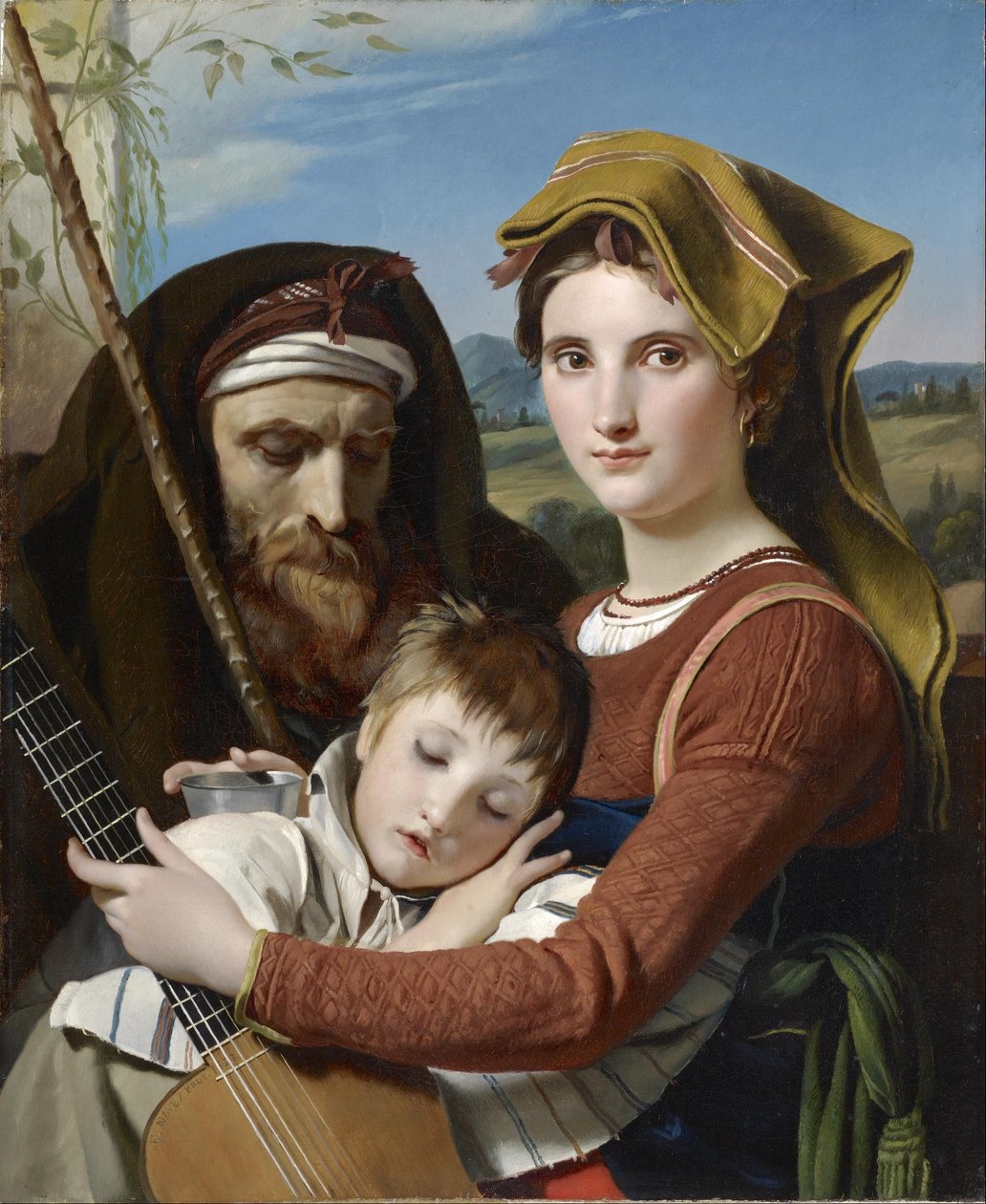 Romersk hyrdefamilie i Campagna af François Joseph Navez