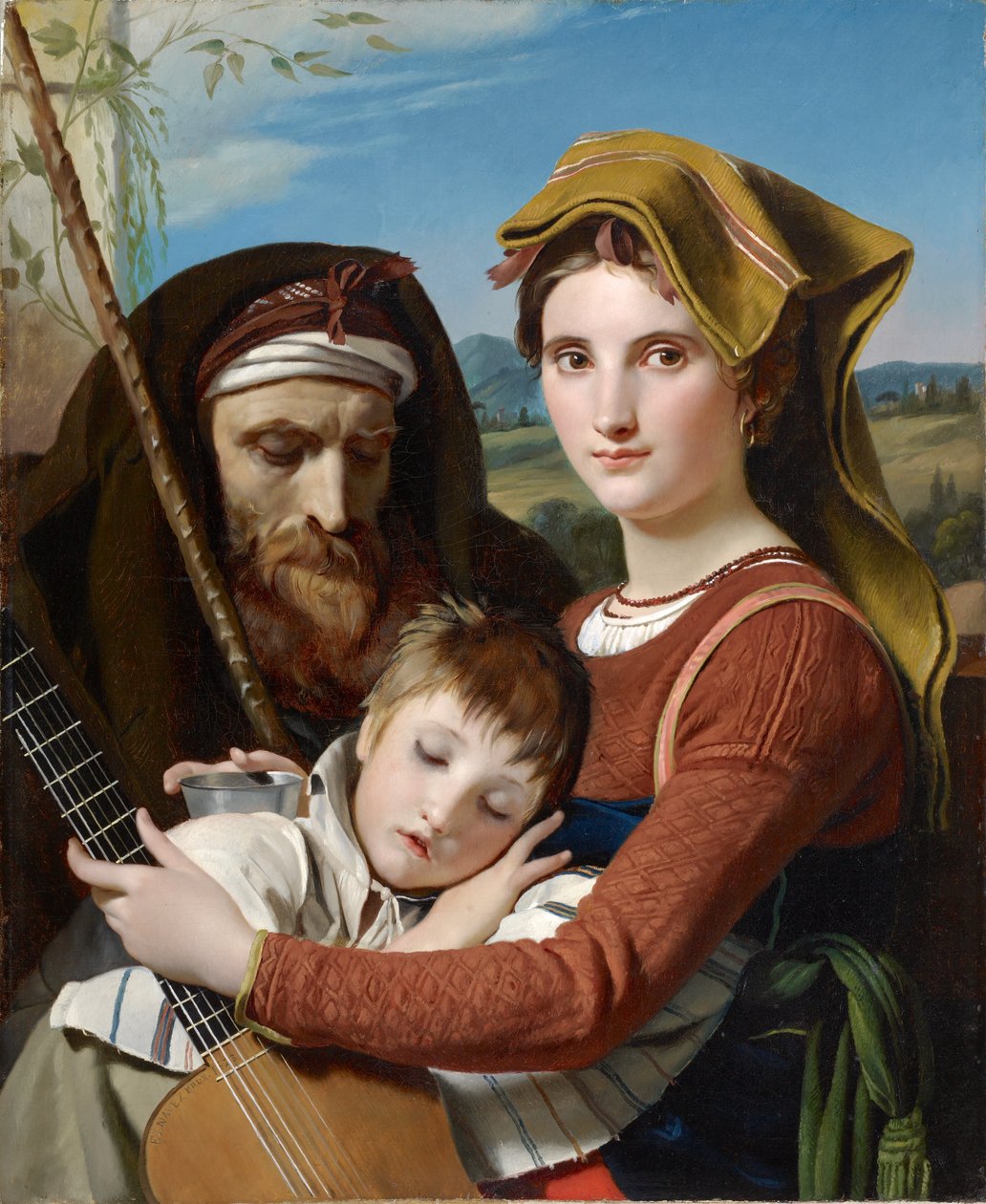 Romersk hyrdefamilie i Campagna, 1823 af François Joseph Navez