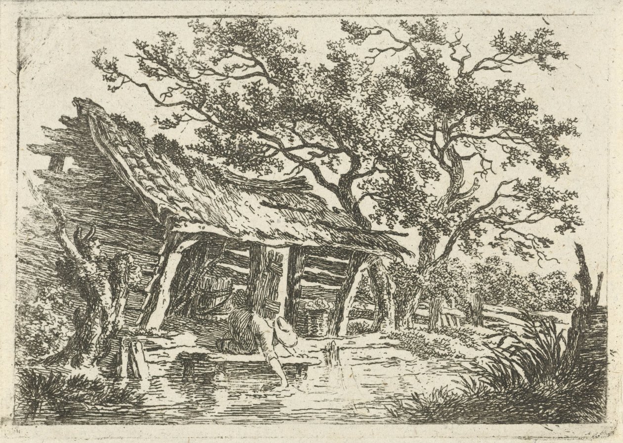 Landskab med lade af François Joseph Pfeiffer (II)