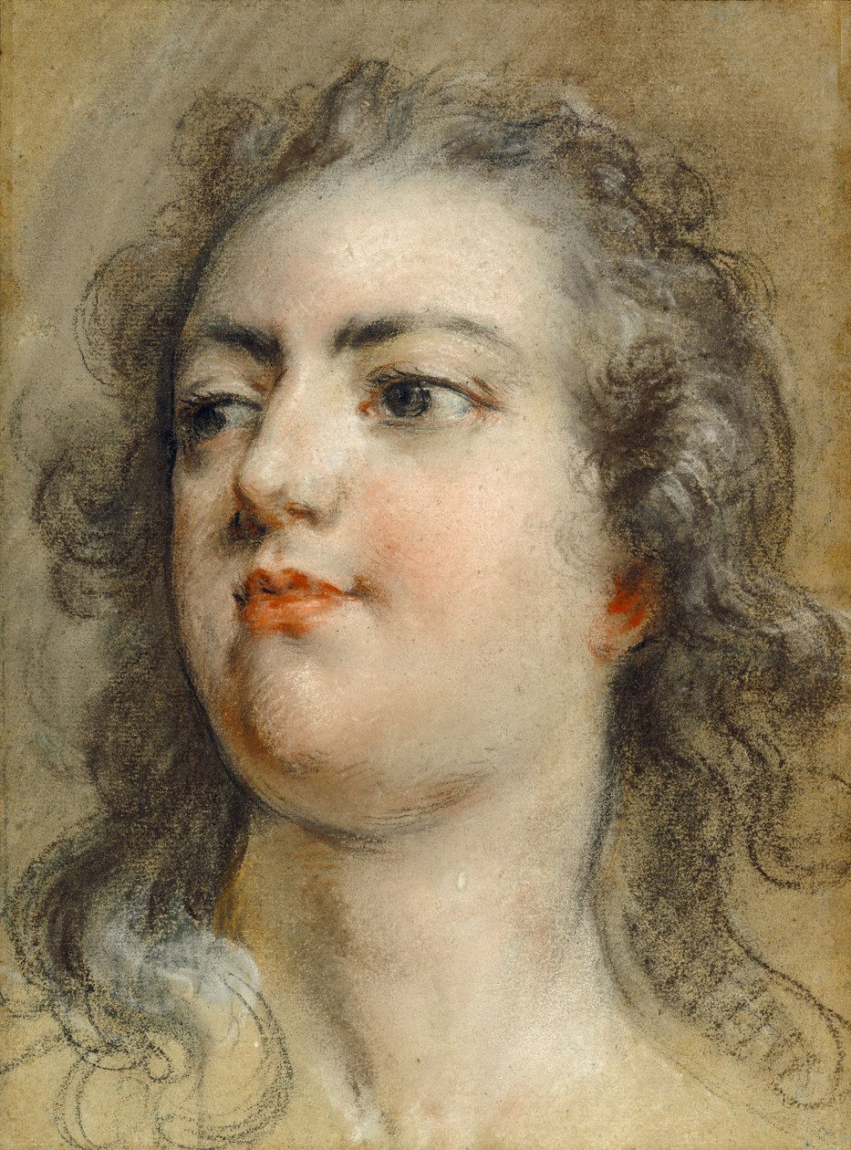 Hovedet af kong Ludvig XV af François Le Moyne