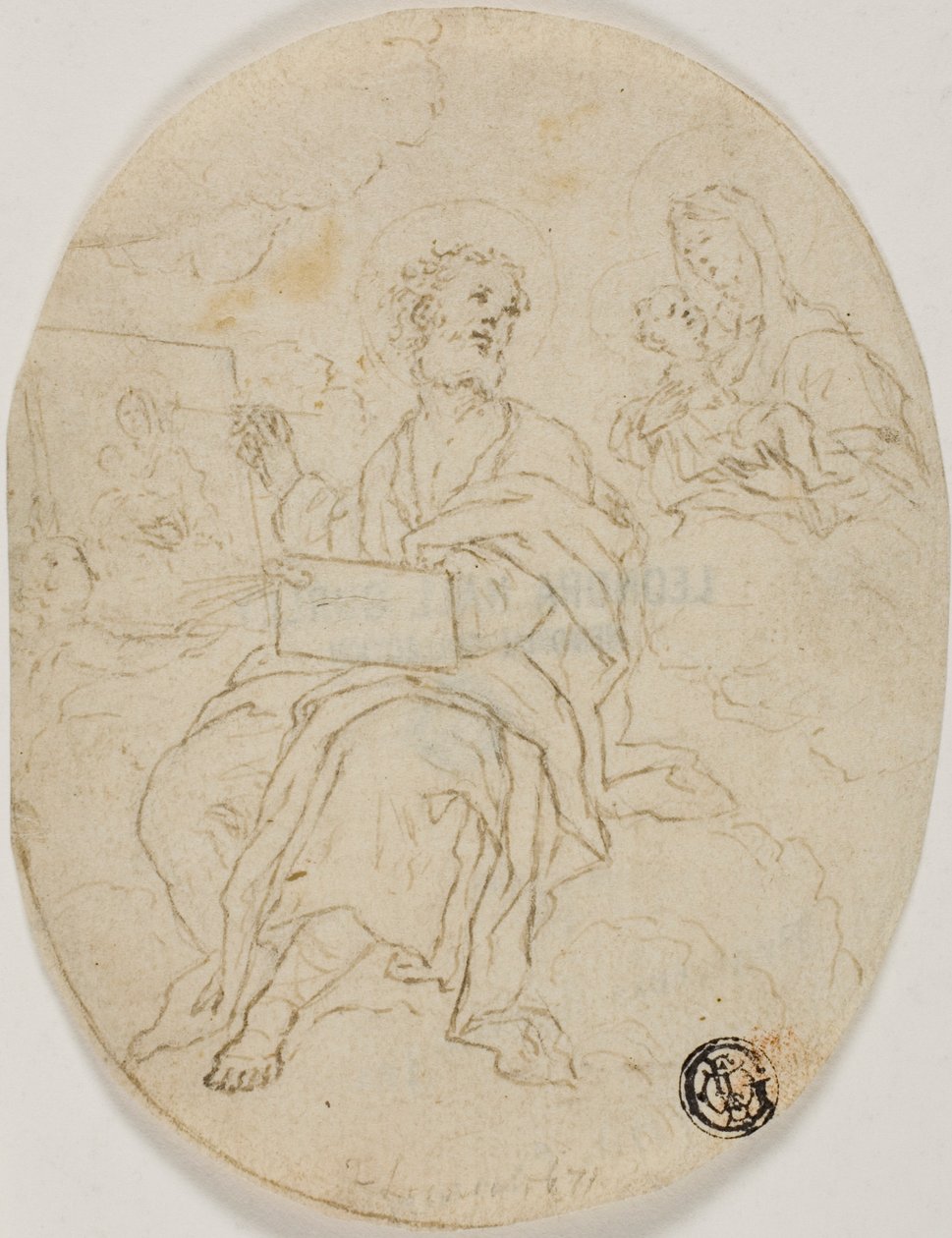 Sankt Lukas maler madonnaen og barnet af François Le Moyne