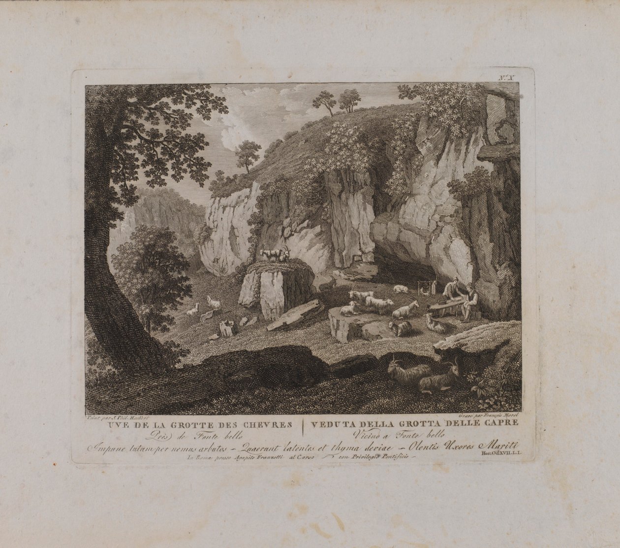 Uve (sic) fra Grotte des Chevres (nr. X) af François Morel