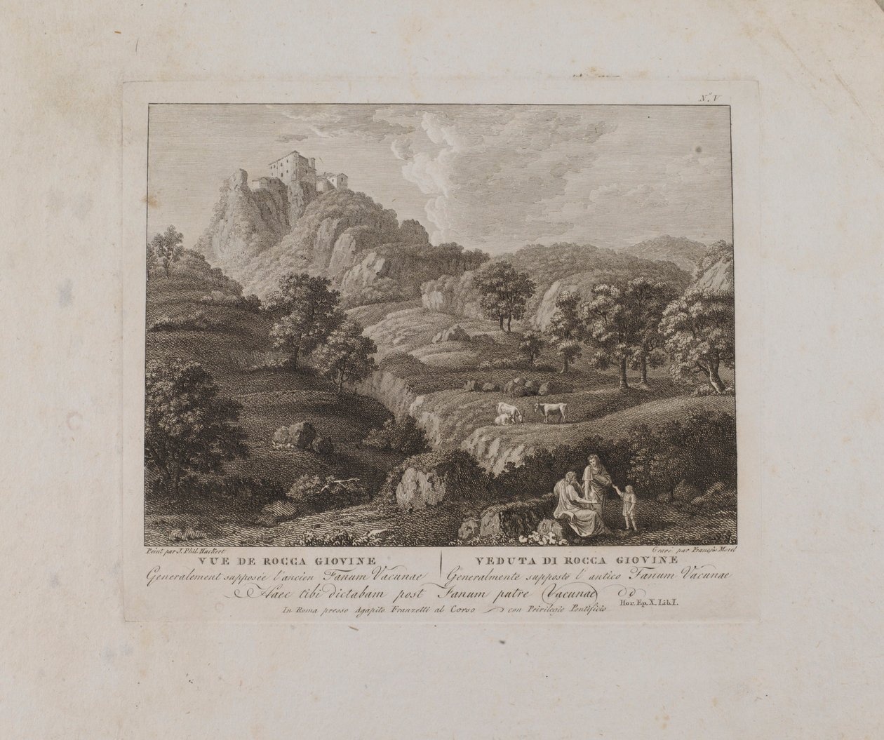 Vue de Rocca Giovine (nr. V) af François Morel