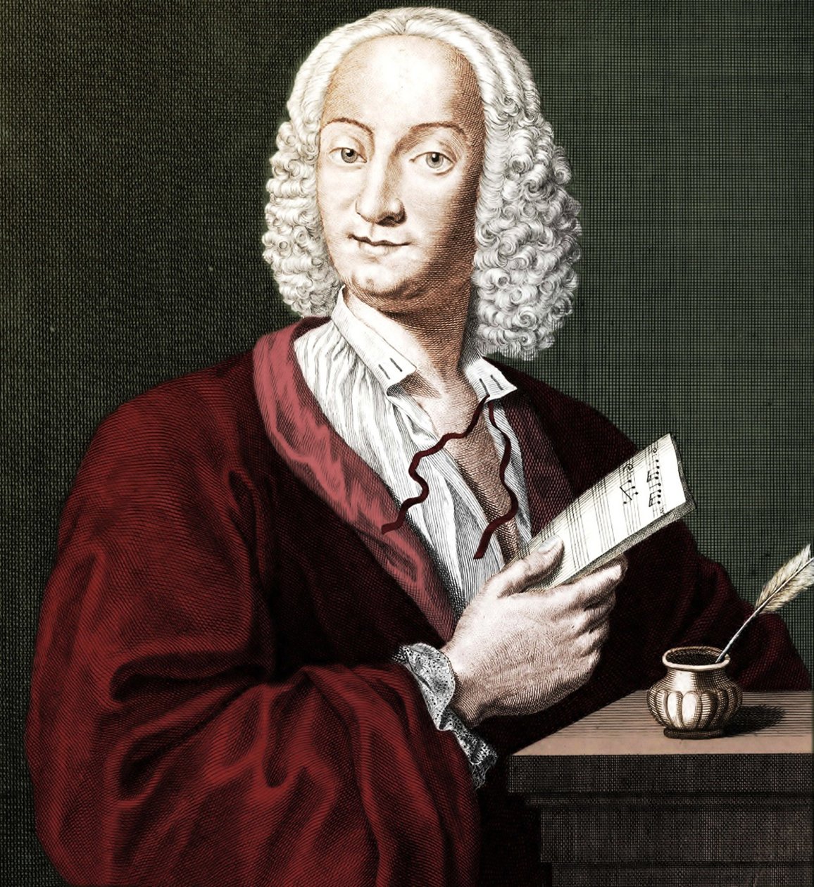 Antonio Vivaldi 1678-1741, 1725 af François Morellon de La Cave