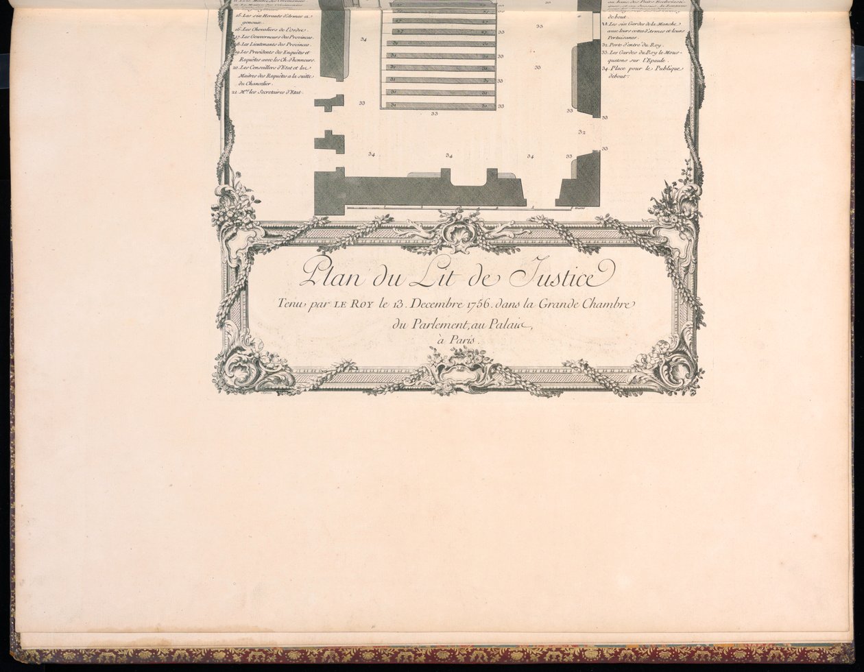 Plan for Lit de Justice af Francois Nicolas Martinet