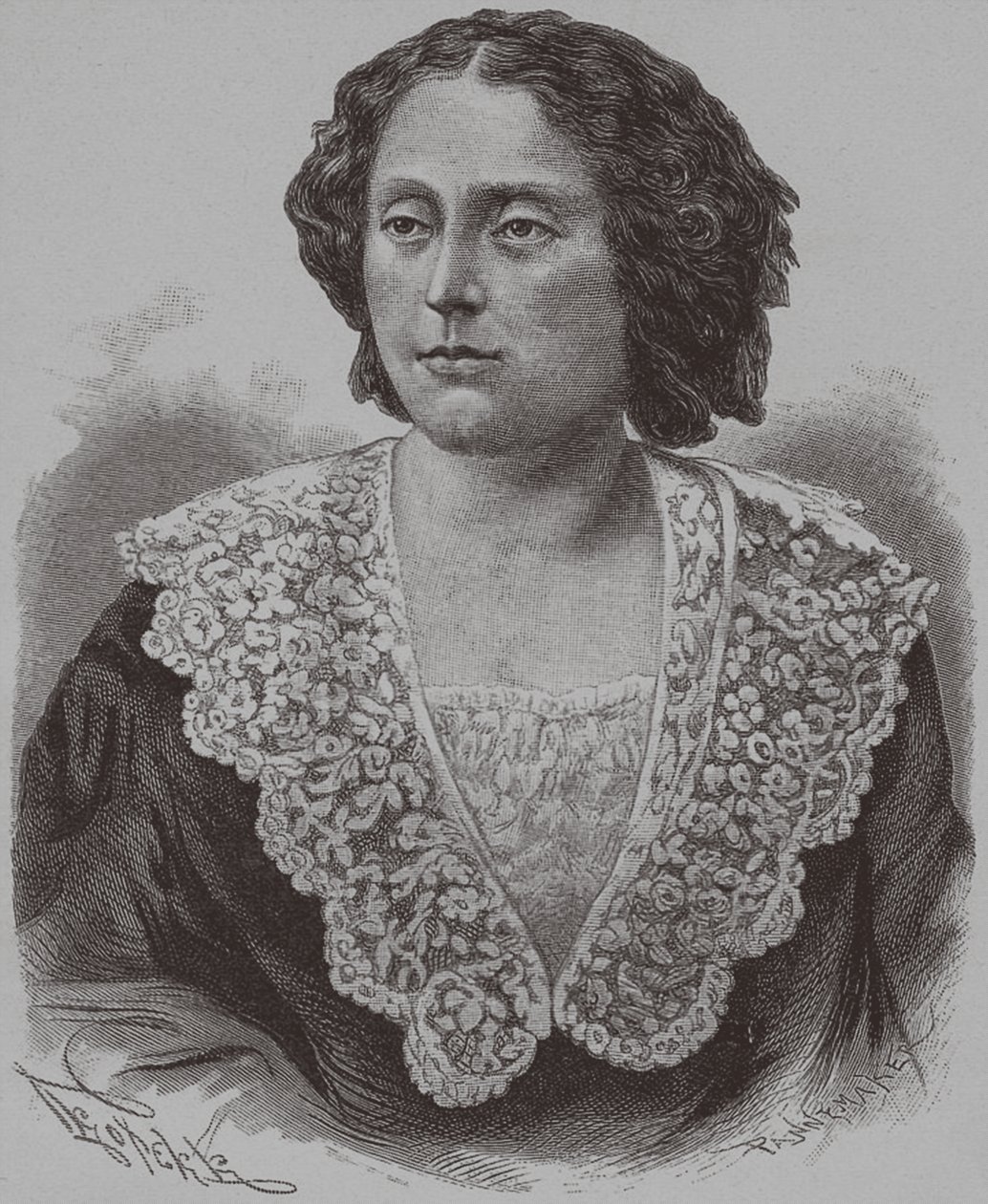 Portræt af prinsesse Nino Aleksandrovna Griboyedova født Chavchavadze, 1886 af François Pannemaker