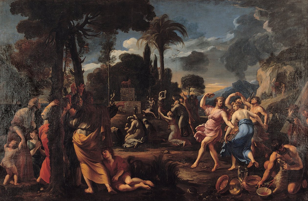 Tilbedelse af Guldkalven af Francois Perrier