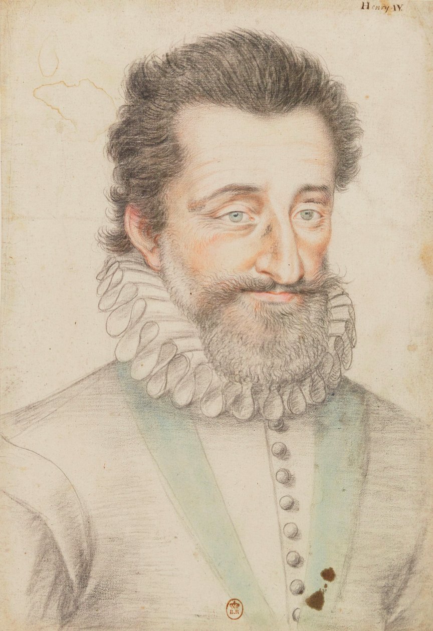 Tegnet portræt af kong Henry IV af François Quesnel