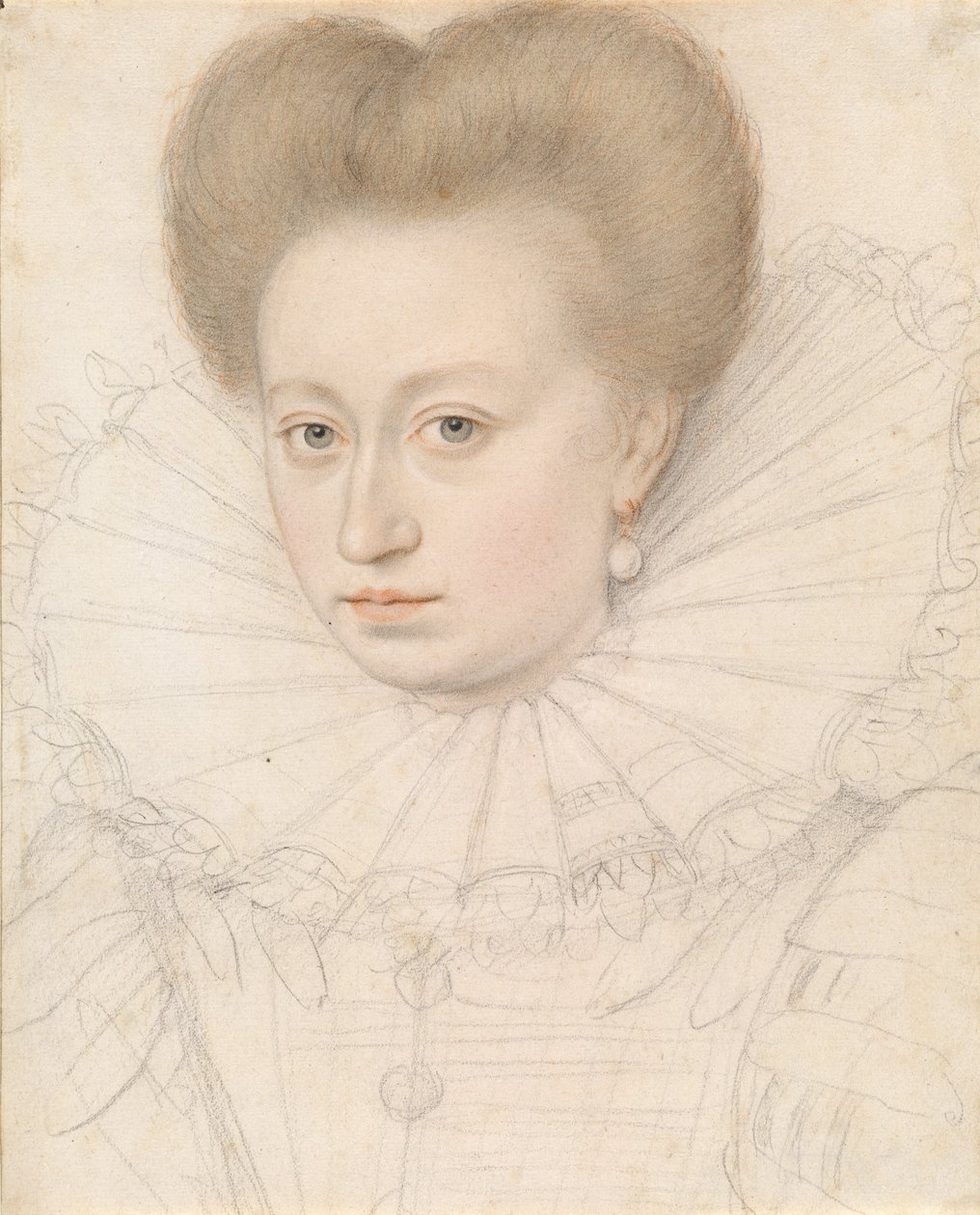 Portræt af en adelskvinde (Madame de Pellegars?) af François Quesnel