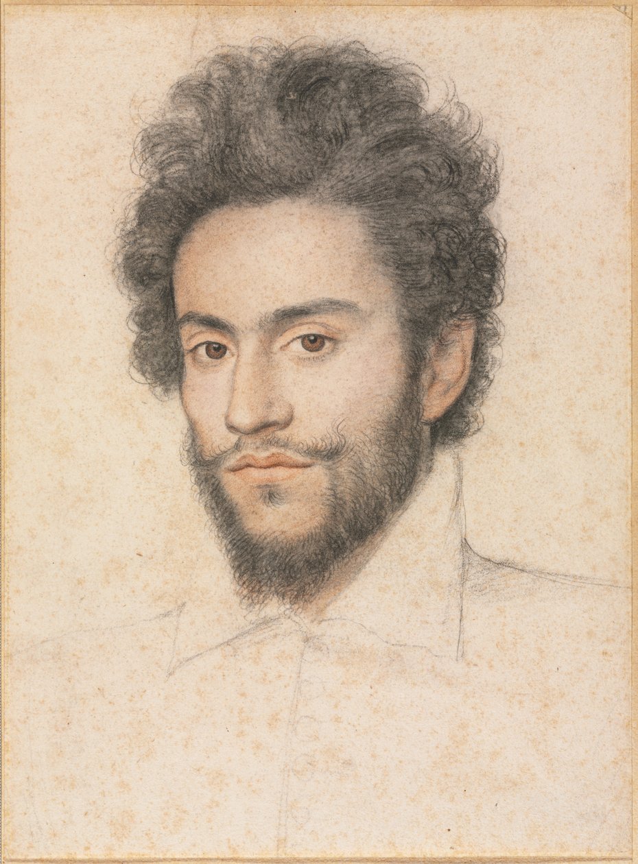Ung mand med skæg, 1600-tallet. af François Quesnel