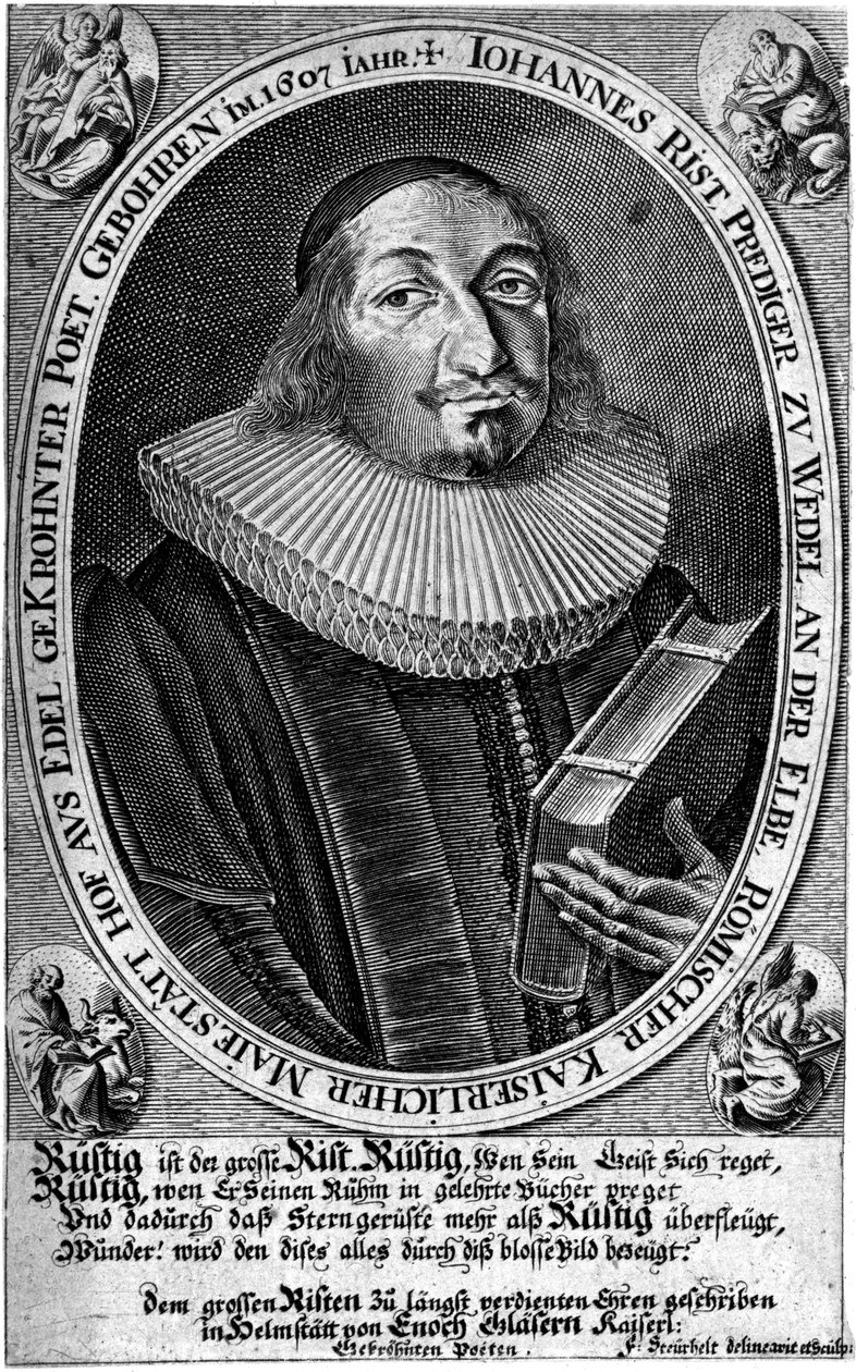 Portræt af Johann von Rist af François Stuerhelt