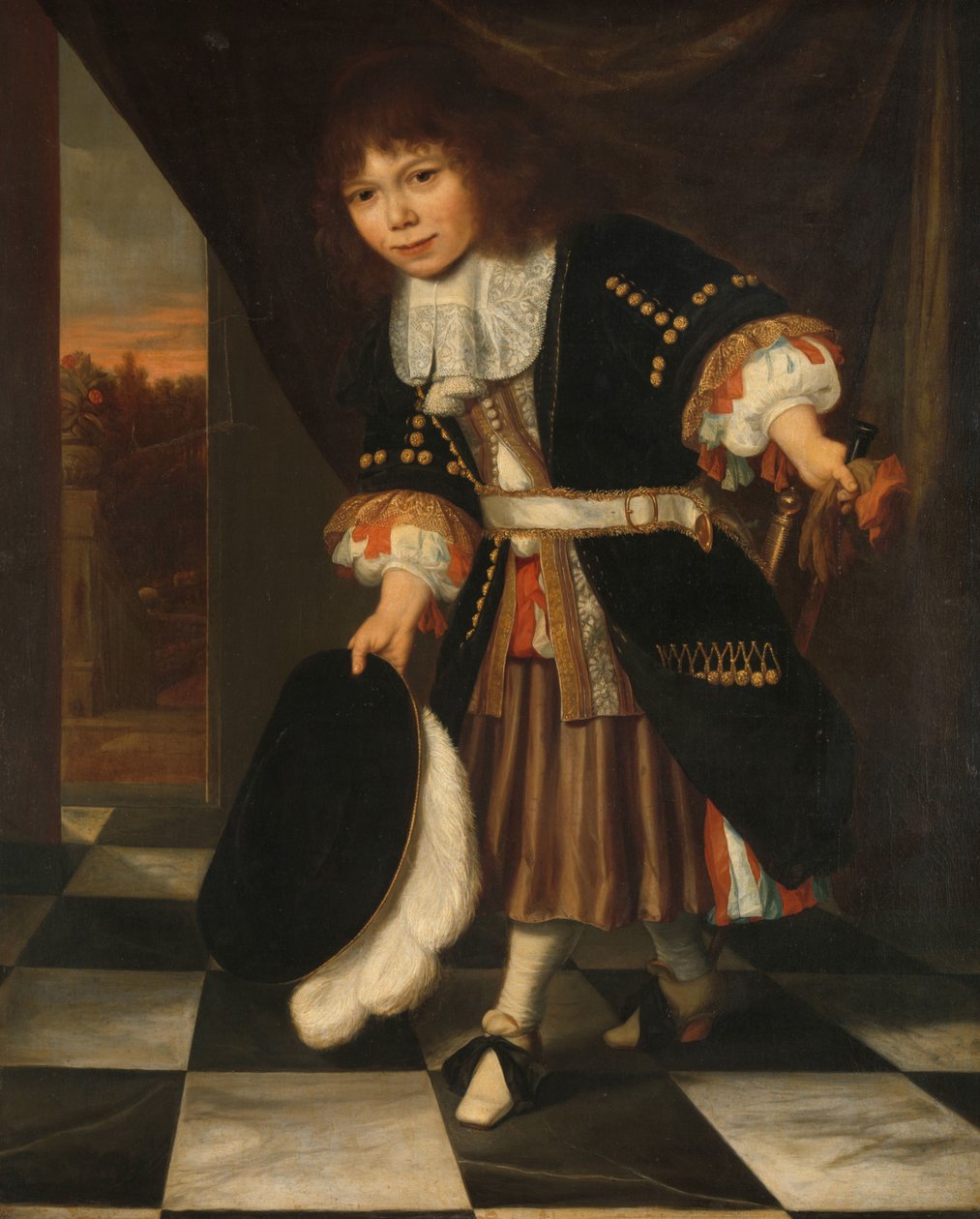 Portræt af en dreng, kaldet The Young Son of Admiral van Nes (Admiralens søn) af François Verwilt