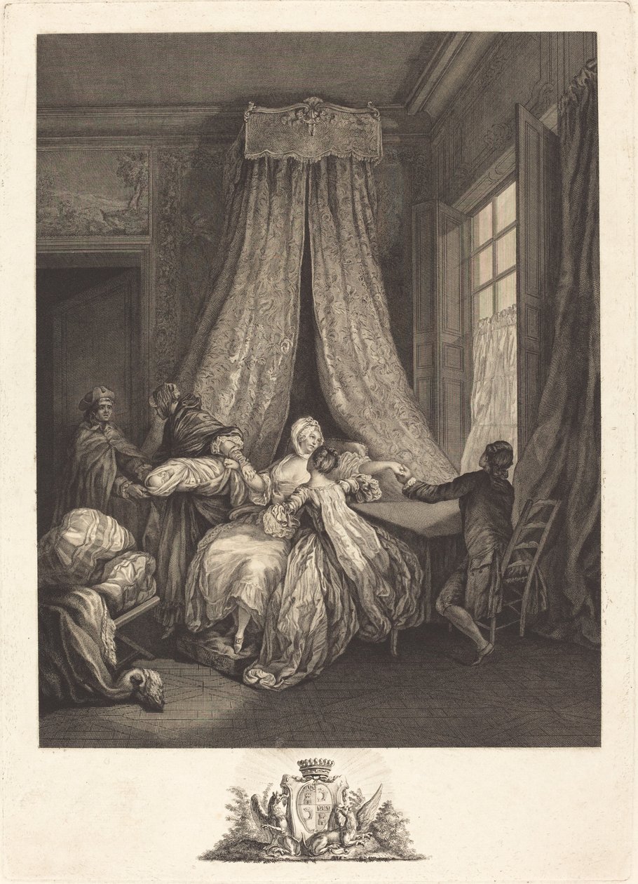 Frugten af ​​hemmelig kærlighed af François Voyez after Pierre Antoine Baudouin